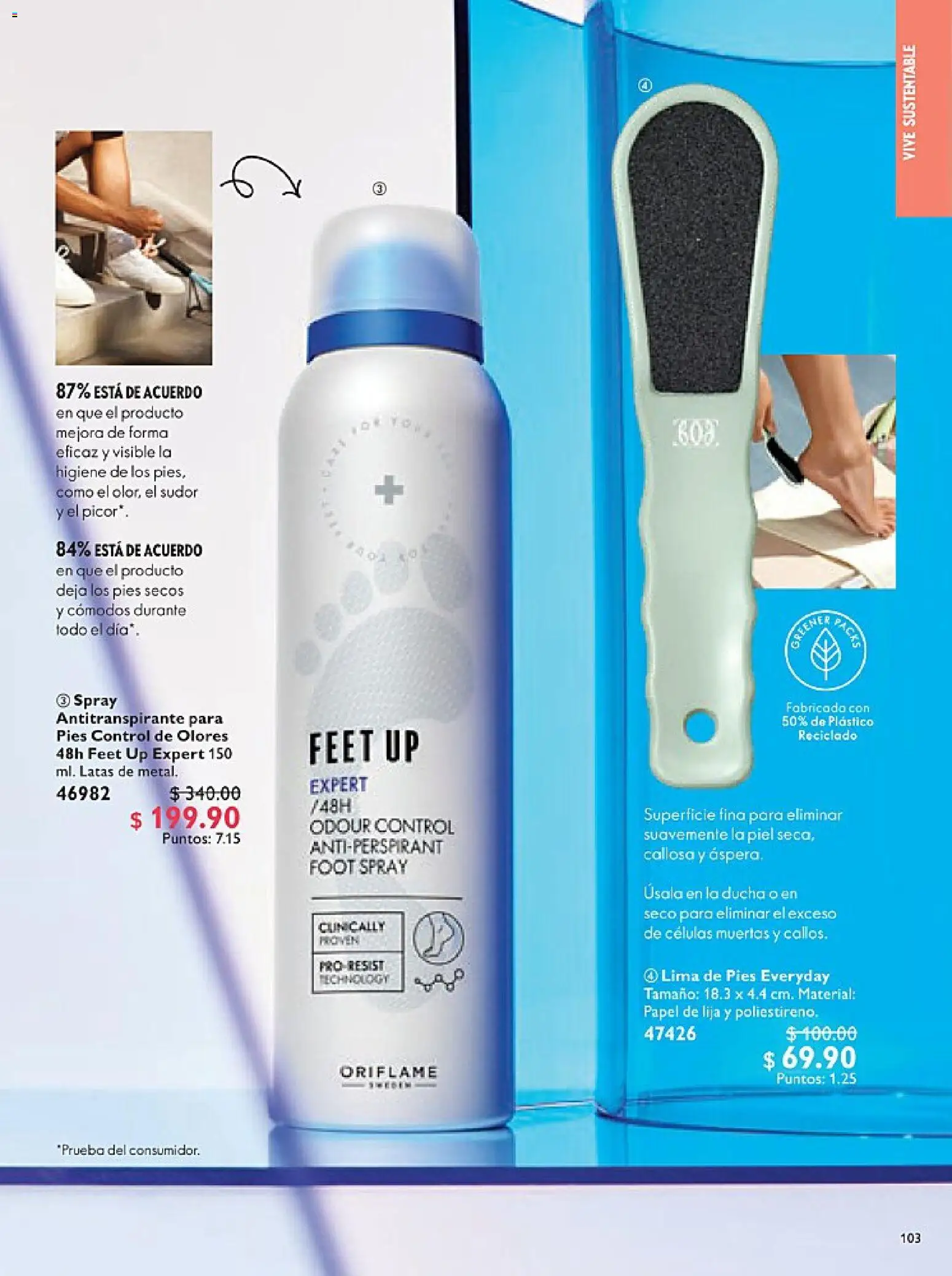 Nuevas ofertas de Oriflame válidas en toda la República Mexicana desde el 14.02.2026. ¡Encuentra las mejores ofertas en Oriflame campaña 3 2026! | Página: 103 | Productos: Antitranspirante, Lima, Lija