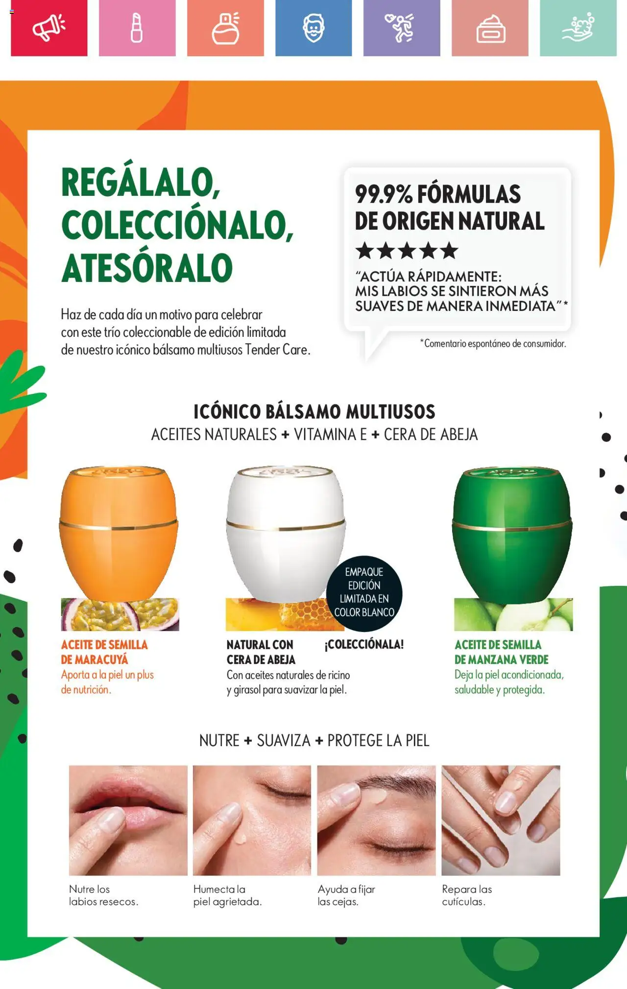 Nuevas ofertas de Oriflame válidas en toda la República Mexicana desde el 02.08.2025. ¡Encuentra las mejores ofertas en Oriflame - Campaña 11 2025! | Página: 126 | Productos: Manzana, Aceite, Bálsamo, Cera