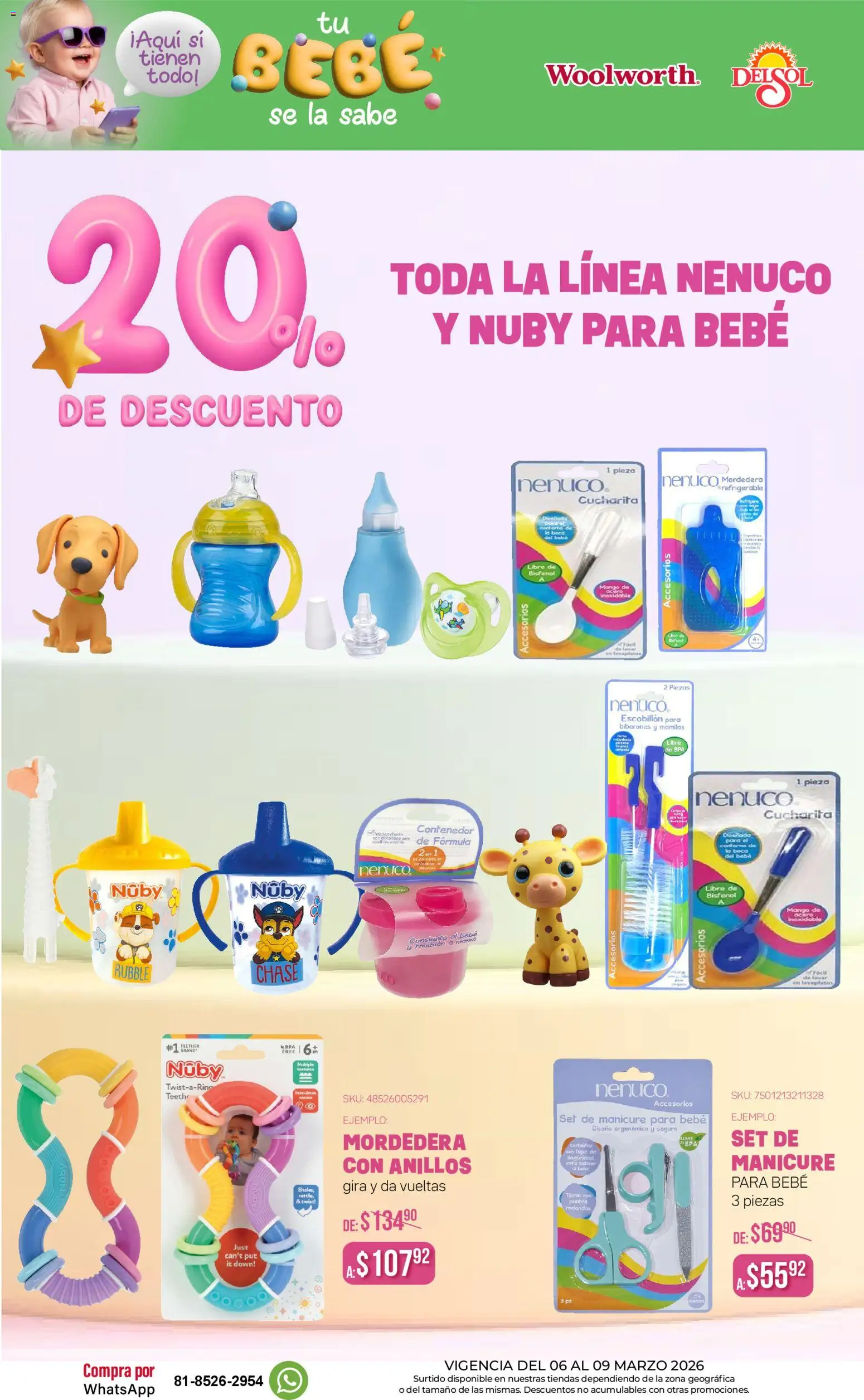 Nuevas ofertas de Del Sol y Woolworth válidas en toda la República Mexicana desde el 06.03.2026. ¡Encuentra las mejores ofertas en Del Sol y Woolworth catálogo! | Página: 8 | Productos: Contorno, Mango, Contenedor