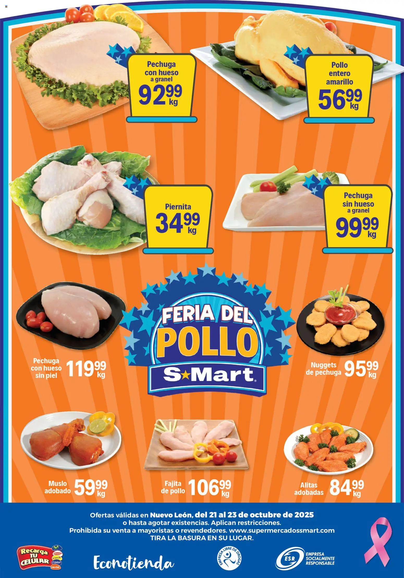 Nuevas ofertas de S-Mart válidas en toda la República Mexicana desde el 28.10.2025. ¡Encuentra las mejores ofertas en S-Mart folleto Monterrey! | Página: 6 | Productos: Pollo
