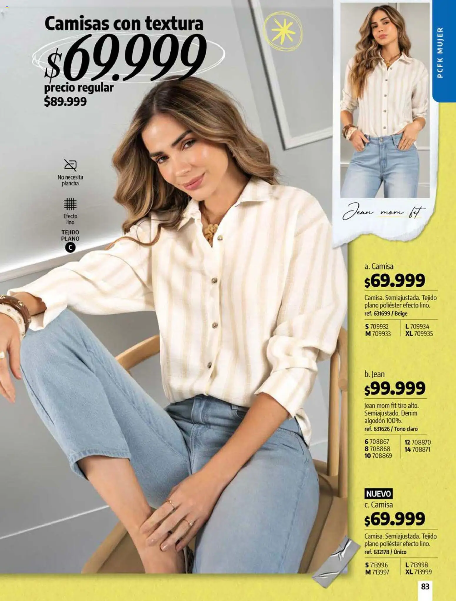 Pacifika revista - valida desde el 01.08.2026 | Página: 83 | Productos: Plancha, Algodón, Jean, Camisa