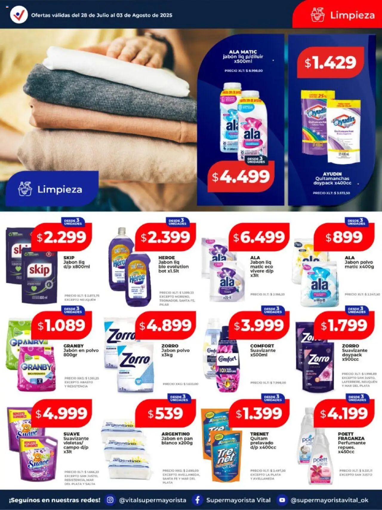 Vital ofertas - Posadas │ válido desde el 28.07.2025 | Página: 8 | Productos: Polvo, Jabón, Quitamanchas, Pan