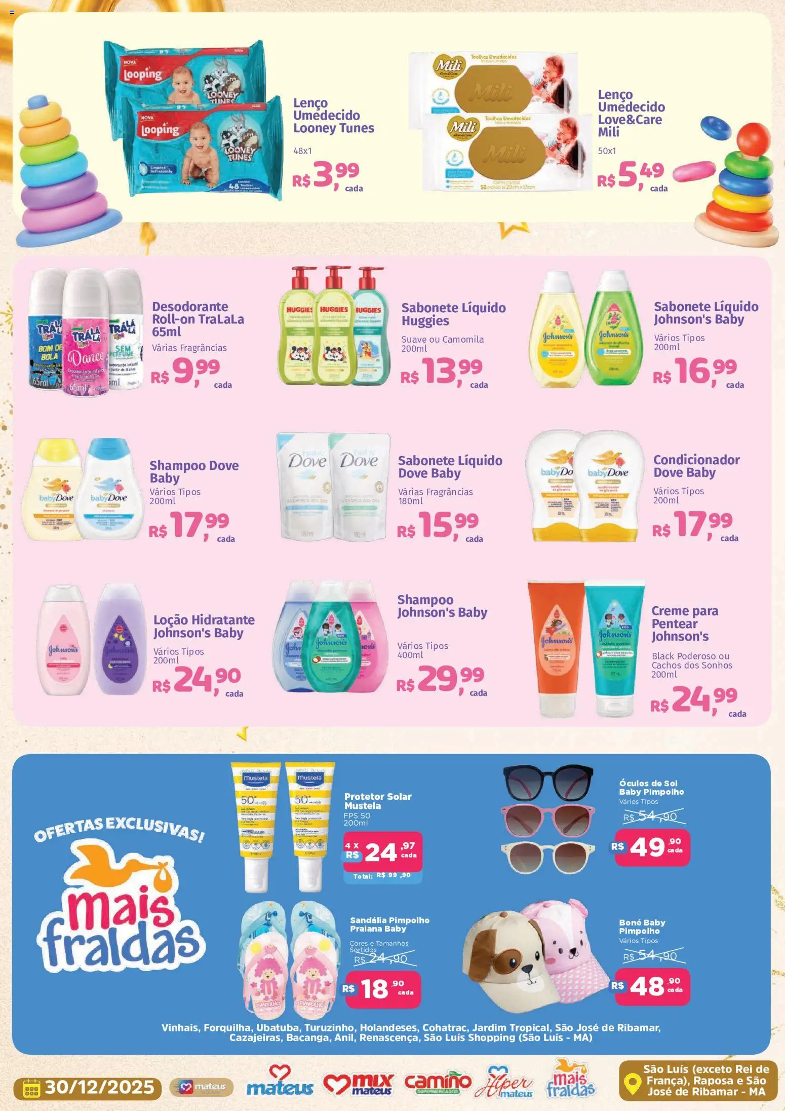 Mateus Folheto - válido de 30.12.2025 | Página: 2 | Produtos: Desodorante, Óculos de sol, Lenço, Lenço umedecido