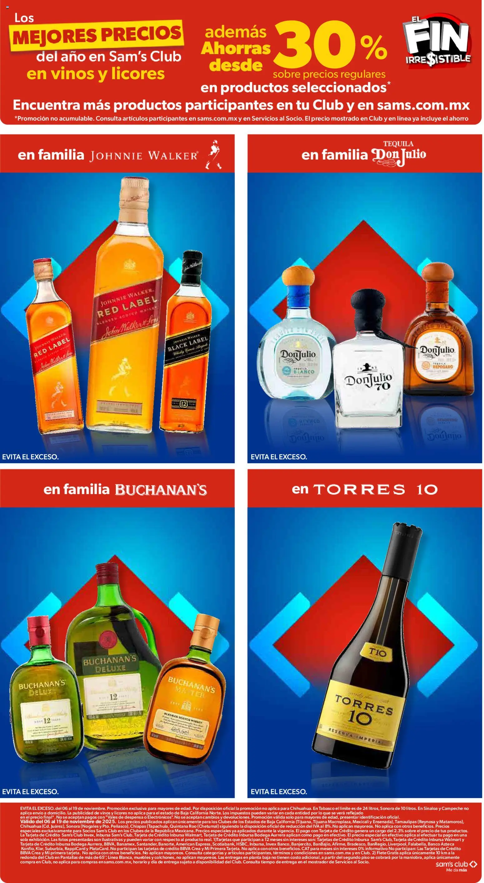 Nuevas ofertas de Sam's Club válidas en toda la República Mexicana desde el 06.11.2025. ¡Encuentra las mejores ofertas en Sam's Club Buen Fin ! | Página: 26 | Productos: Pantallas, Tequila, Planta, Sobre
