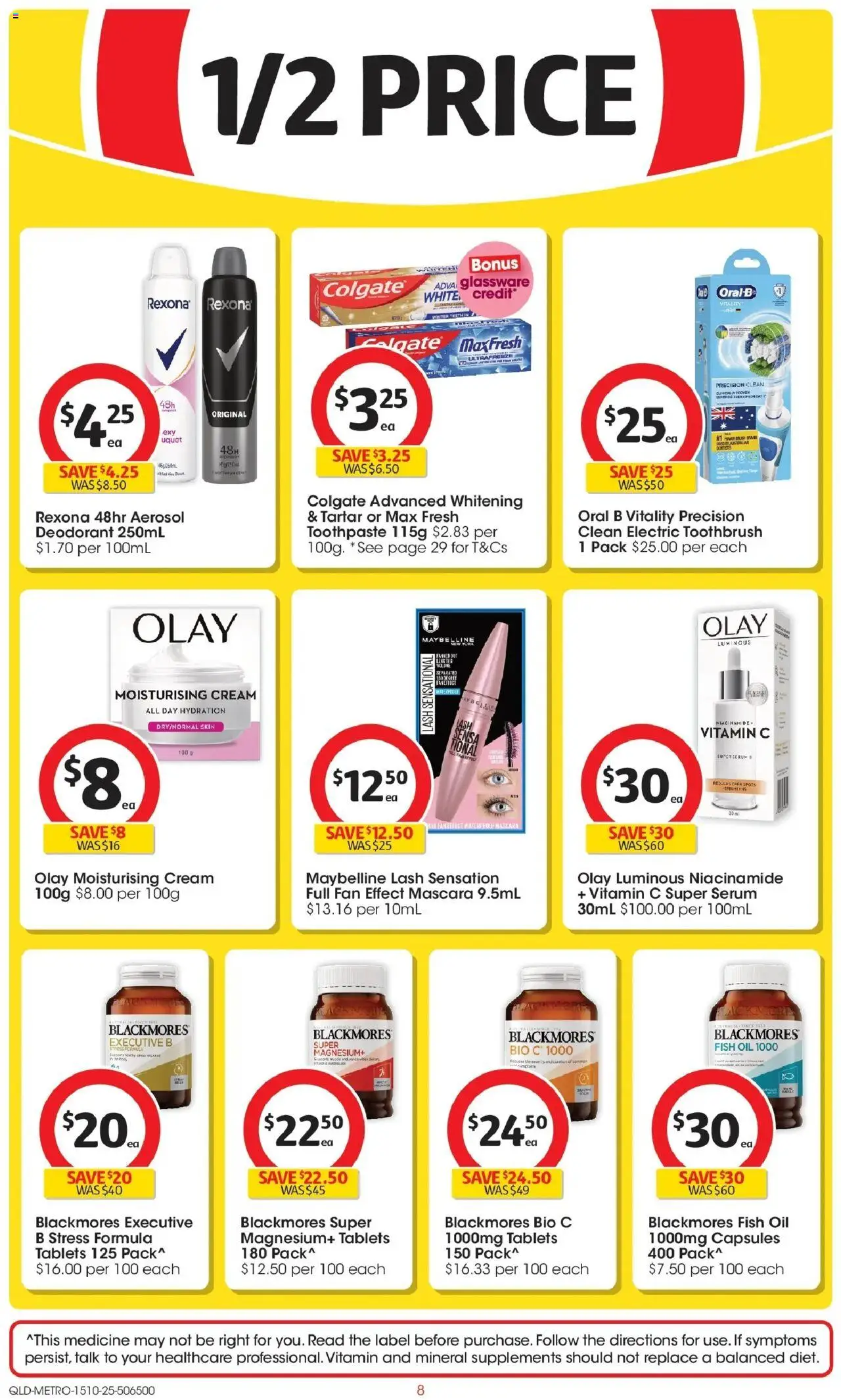 Coles catalogue - valid from 15.10.2025 | Page: 8 | Products: Mascara, Fish, Deodorant, Fan