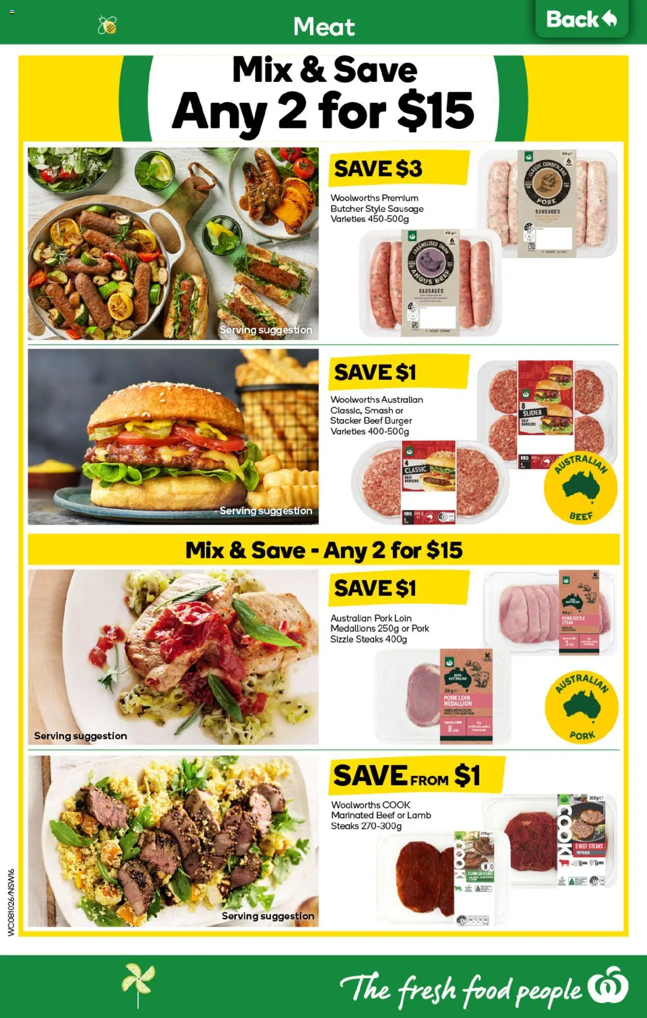 Woolworths catalogue - valid from 08.10.2025 | Page: 16 | Products: Pork, Beef, Meat, Sausage