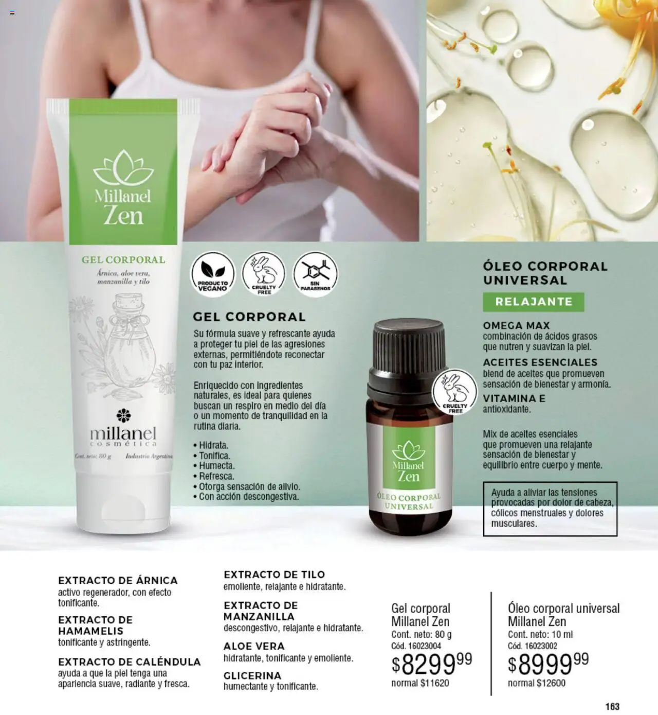 Millanel catálogo │ válido desde el 18.08.2025 | Página: 163 | Productos: Gel corporal, Radiante