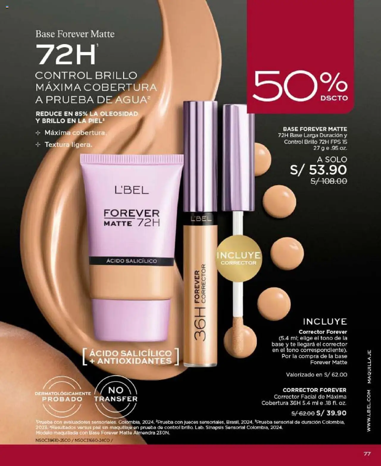 Catálogo L'Bel válido desde 24.10.2025 | Página: 77 | Productos: Té, Maquillaje, Corrector