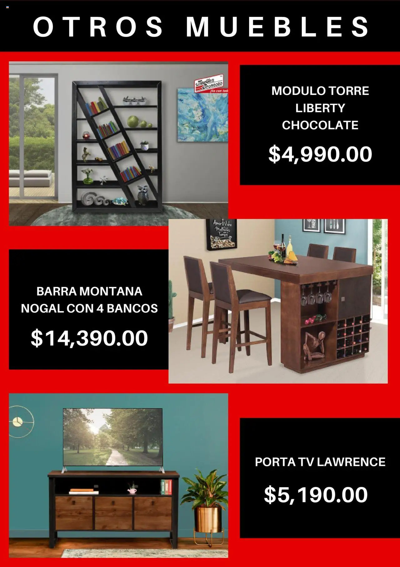 Nuevas ofertas de Muebles Troncoso válidas en toda la República Mexicana desde el 07.08.2025. ¡Encuentra las mejores ofertas en Muebles Troncoso - Catálogo! | Página: 5 | Productos: Chocolate, Barra