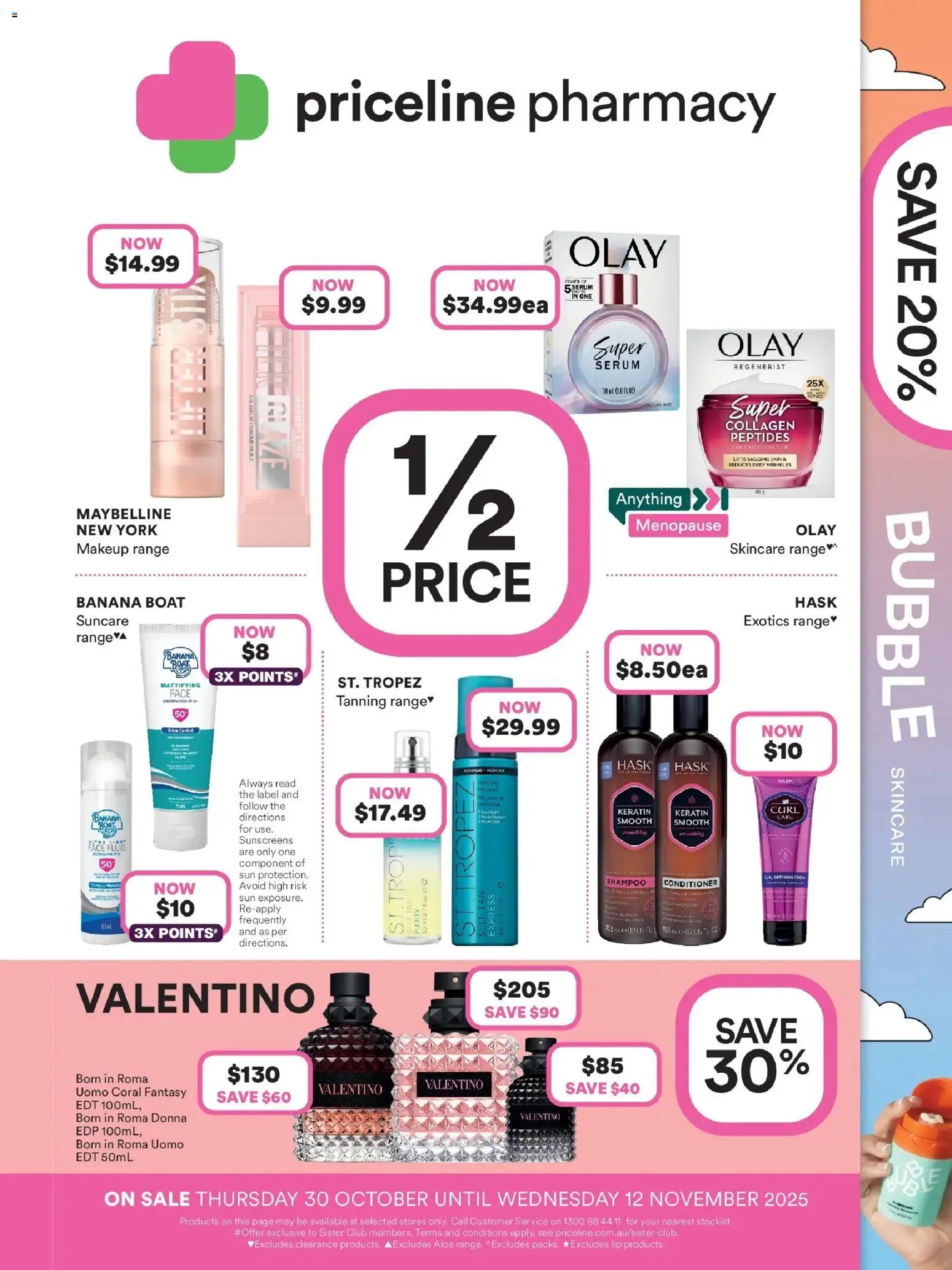 Priceline Pharmacy catalogue - valid from 30.10.2025 | Page: 1 | Products: Light, Shampoo, Conditioner, Collagen
