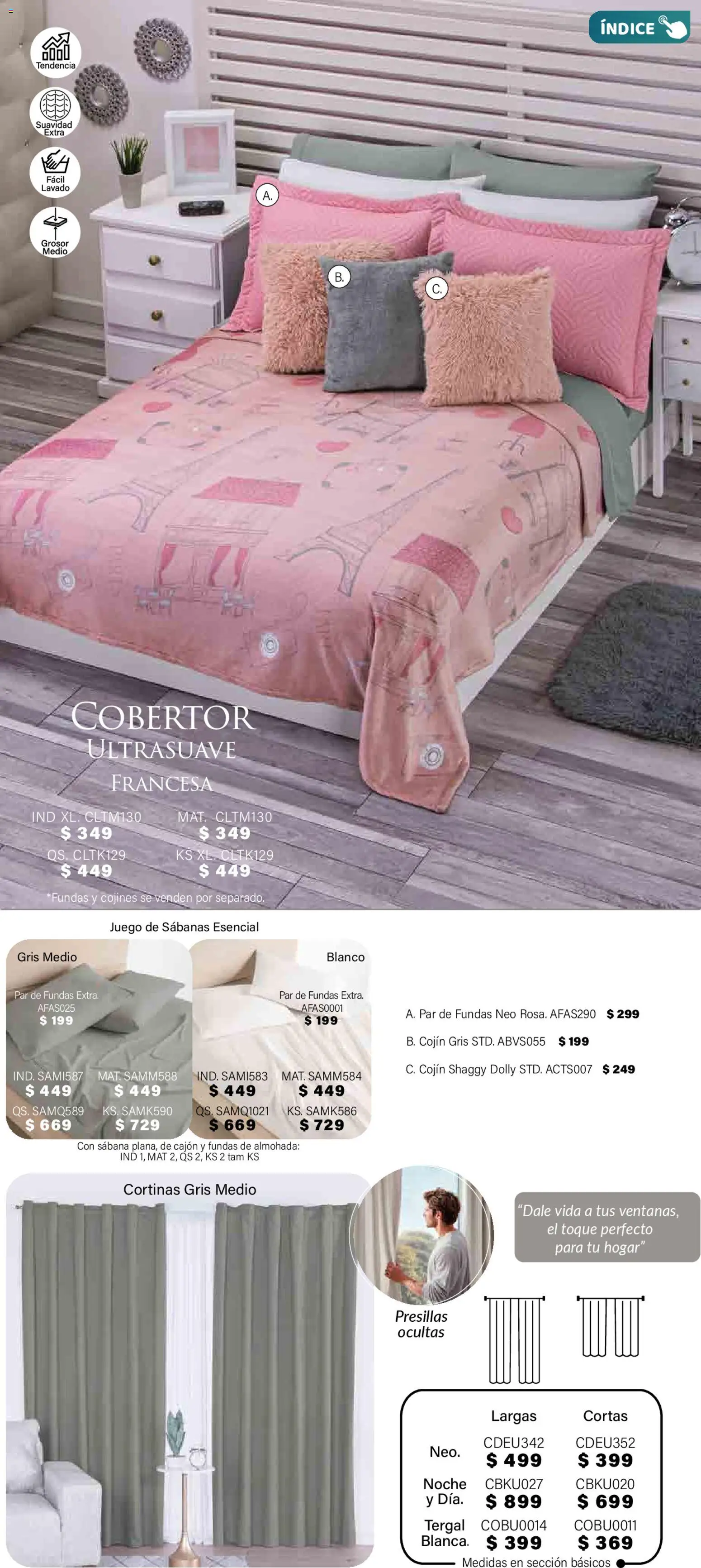 Nuevas ofertas de Colchas Concord válidas en toda la República Mexicana desde el 01.11.2025. ¡Encuentra las mejores ofertas en Colchas Concord Buen Fin! | Página: 415 | Productos: Cobertor, Juego, Sabanas, Cortinas