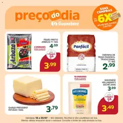 Supermercado Guanabara Folheto - válido de 18.07.2025 | Página: 2 | Produtos: Feijão, Farinha de trigo, Queijo, Maionese