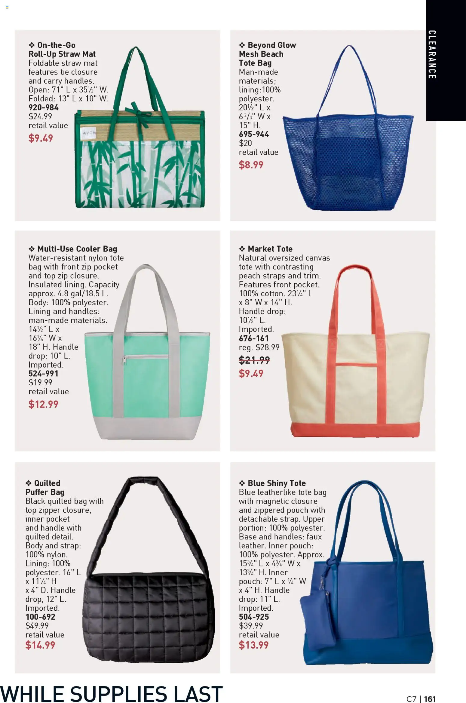 Avon Brochure - valid from 25.03.2026 | Page: 161 | Products: Canvas, Peach, Bag