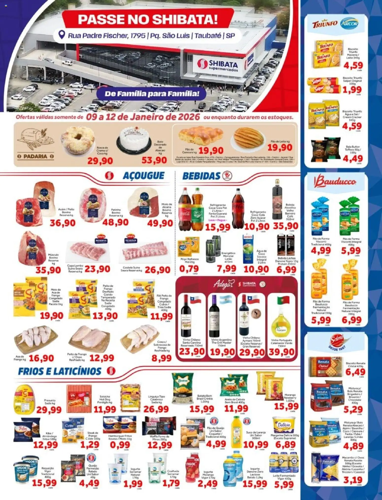 Shibata Folheto - válido de 09.01.2026 | Página: 1 | Produtos: Alcatra, Ovos, Açúcar, Batata