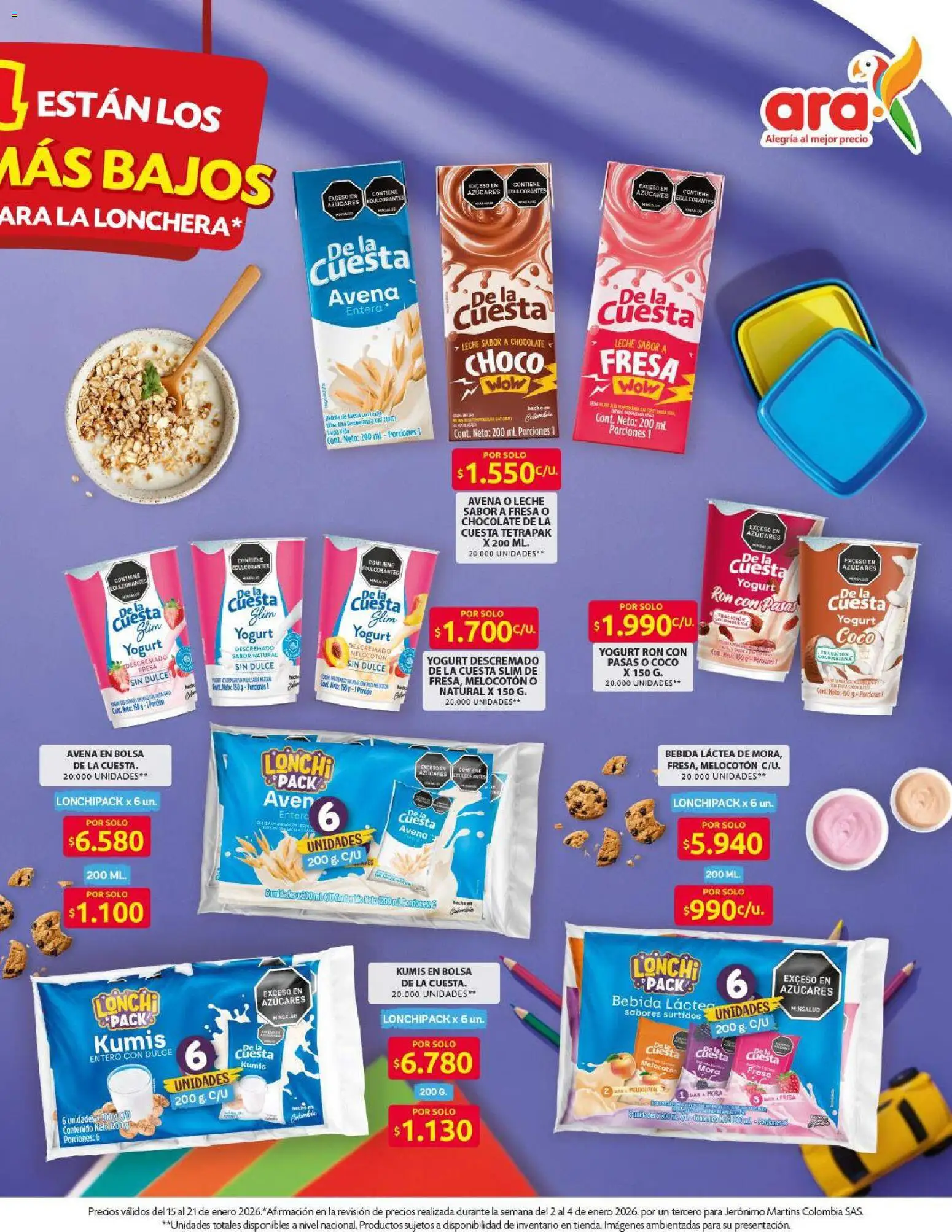 Ara revista - valida desde el 15.01.2026 | Página: 5 | Productos: Fresa, Bolsa, Coco, Yogurt