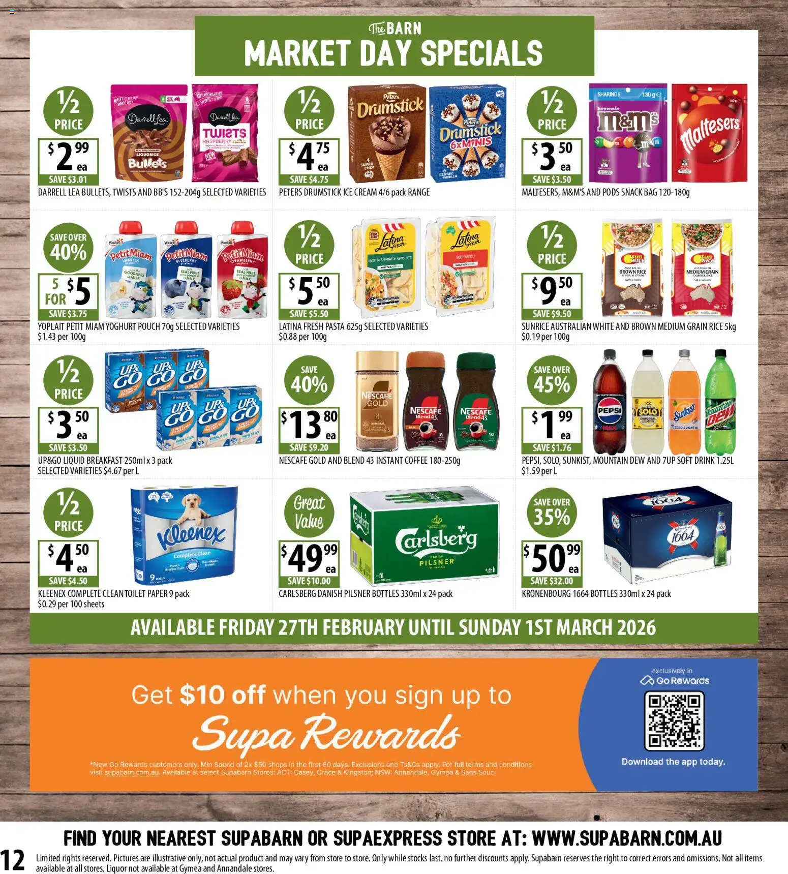 Supabarn catalogue - valid from 25.02.2026 | Page: 12 | Products: Rice, Spinach, Sugar, Bag