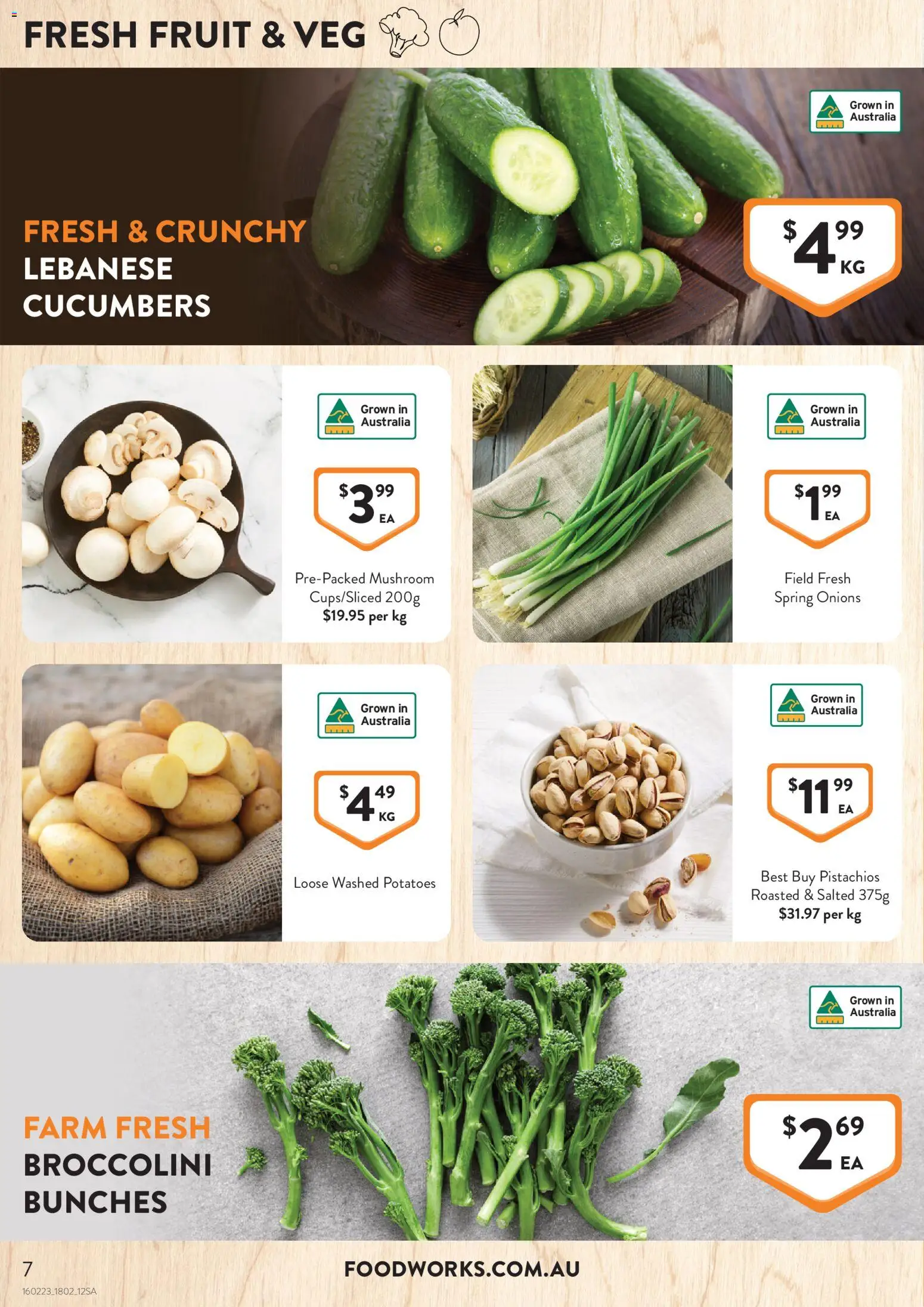 Foodworks catalogue - valid from 18.02.2026 | Page: 7 | Products: Cucumbers, Potatoes, Onions