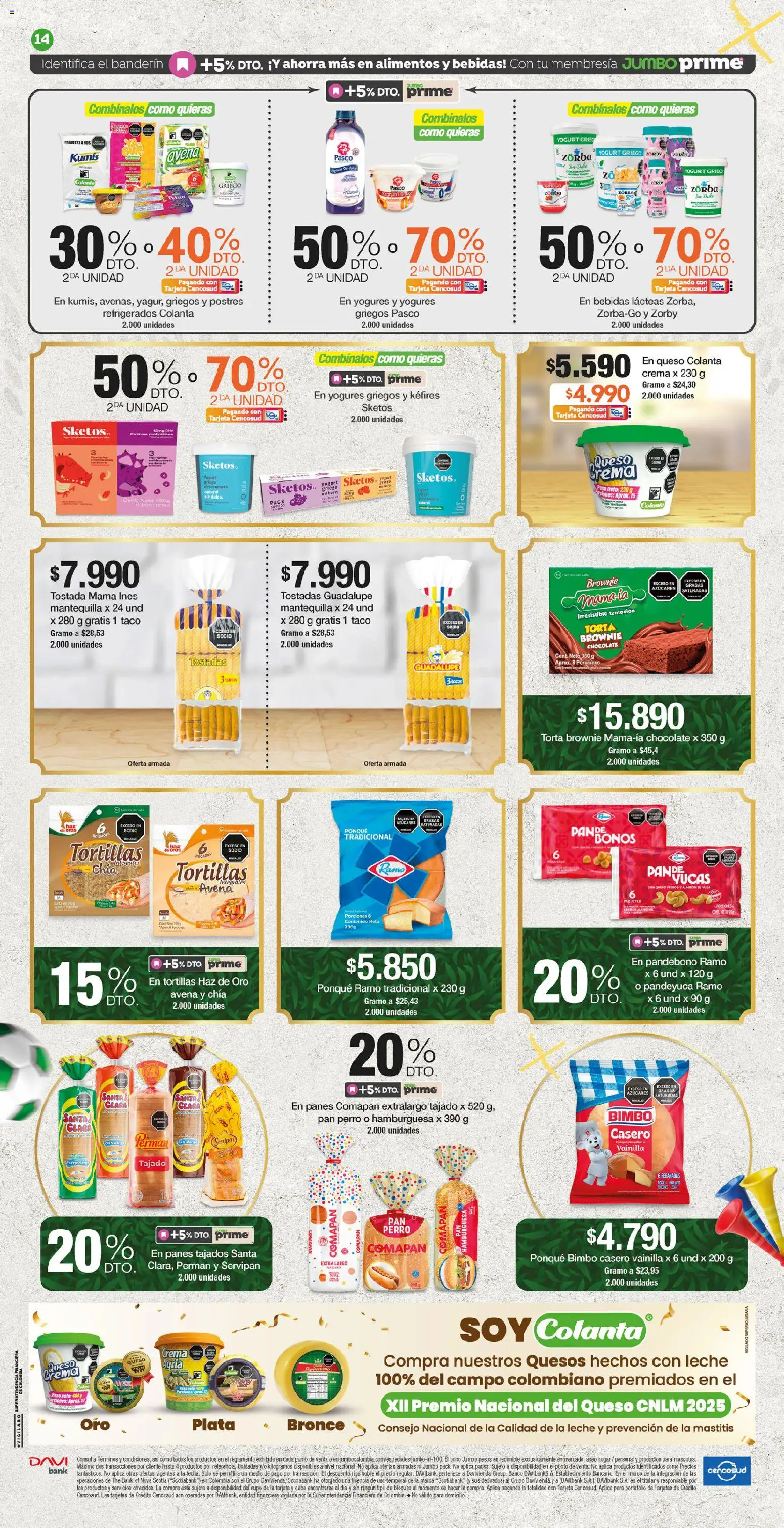 Jumbo revista - valida desde el 26.02.2026 | Página: 14 | Productos: Peso, Mantequilla, Queso, Pan