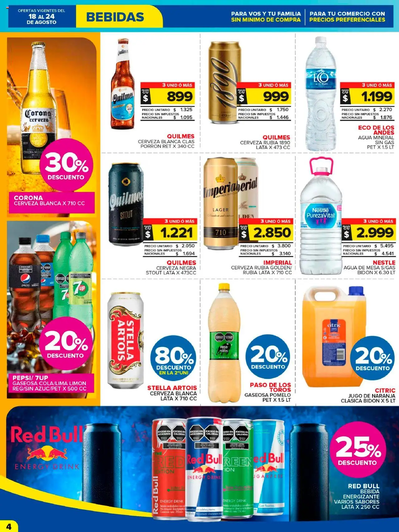 Carrefour Maxi catálogo │ válido desde el 18.08.2025 | Página: 4 | Productos: Bidón, Gaseosa, Limón, Jugo