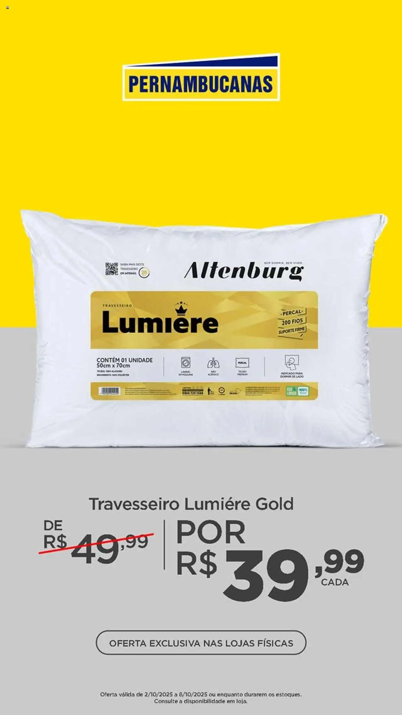 Pernambucanas Folheto - válido de 02.10.2025 | Página: 6 | Produtos: Travesseiro
