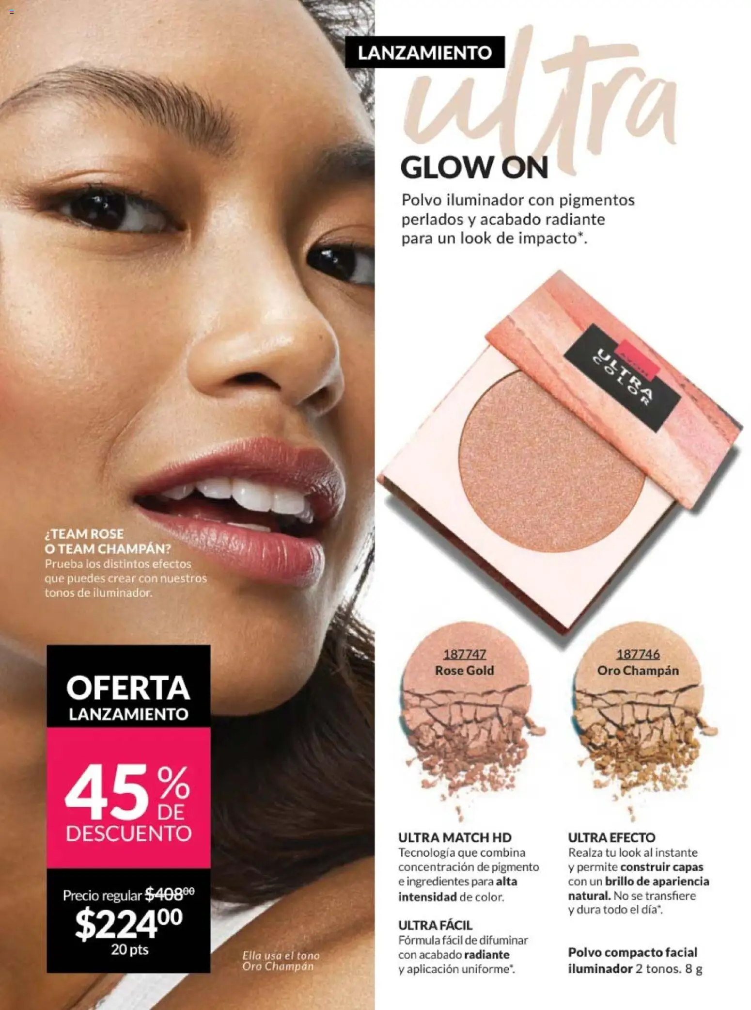 Nuevas ofertas de AVON válidas en toda la República Mexicana desde el 10.01.2026. ¡Encuentra las mejores ofertas en AVON campaña 2 2026! | Página: 104 | Productos: Iluminador, Brillo, Radiante, Polvo
