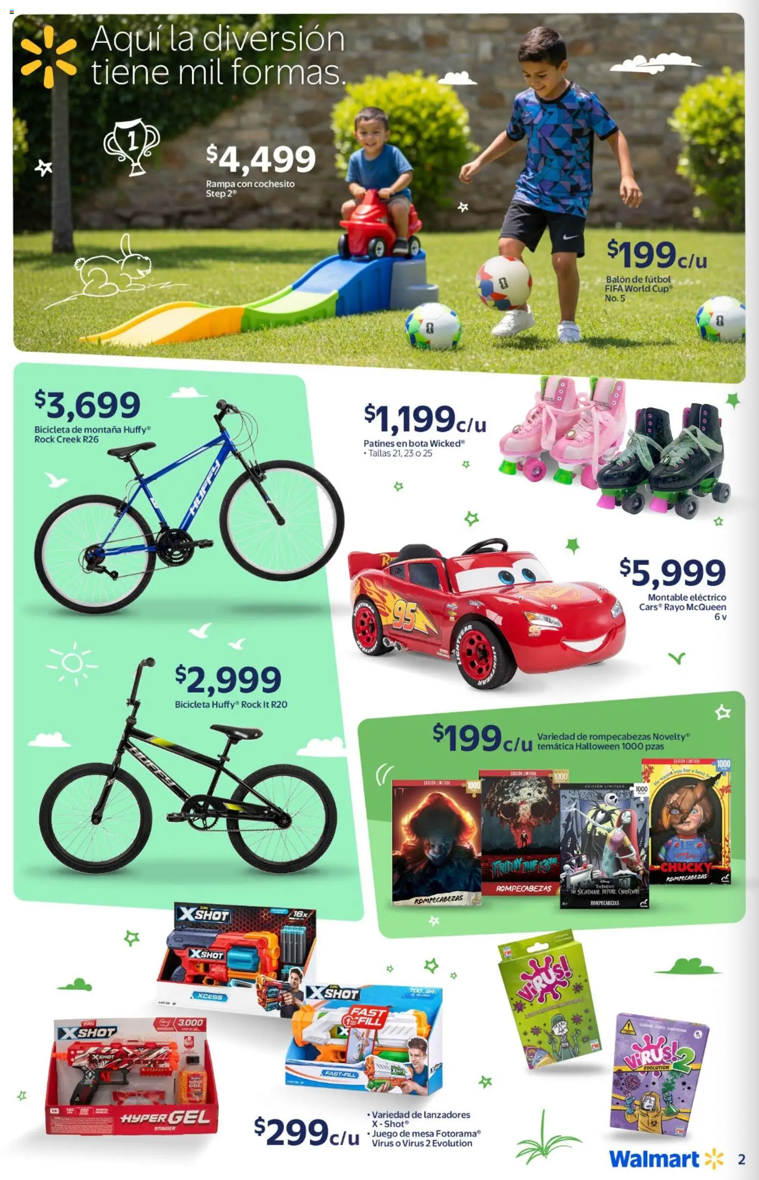 Nuevas ofertas de Walmart válidas en toda la República Mexicana desde el 20.11.2025. ¡Encuentra las mejores ofertas en Walmart folleto Tan grande como su imaginación! | Página: 2 | Productos: Juego, Shot, Mesa