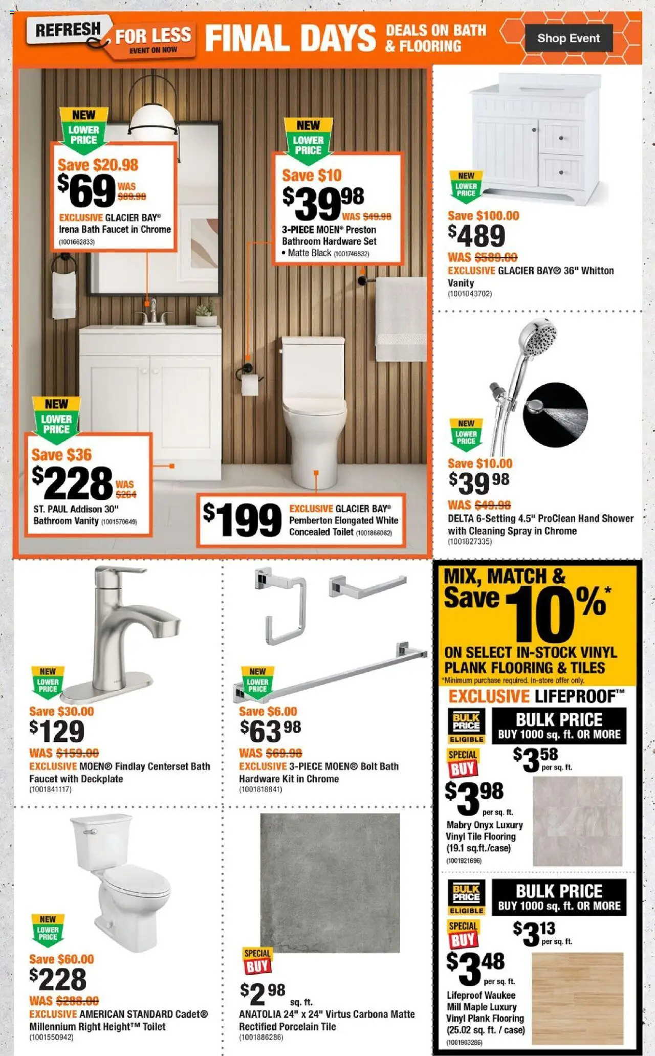 Home Depot flyer valid from 02.10.2025 | Page: 3 | Products: Case, Bath, Shower