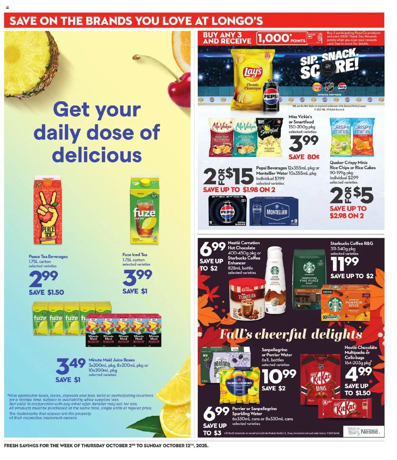 Longo's flyer valid from 02.10.2025 | Page: 22 | Products: Rice, Chips, Coffee, Chocolate