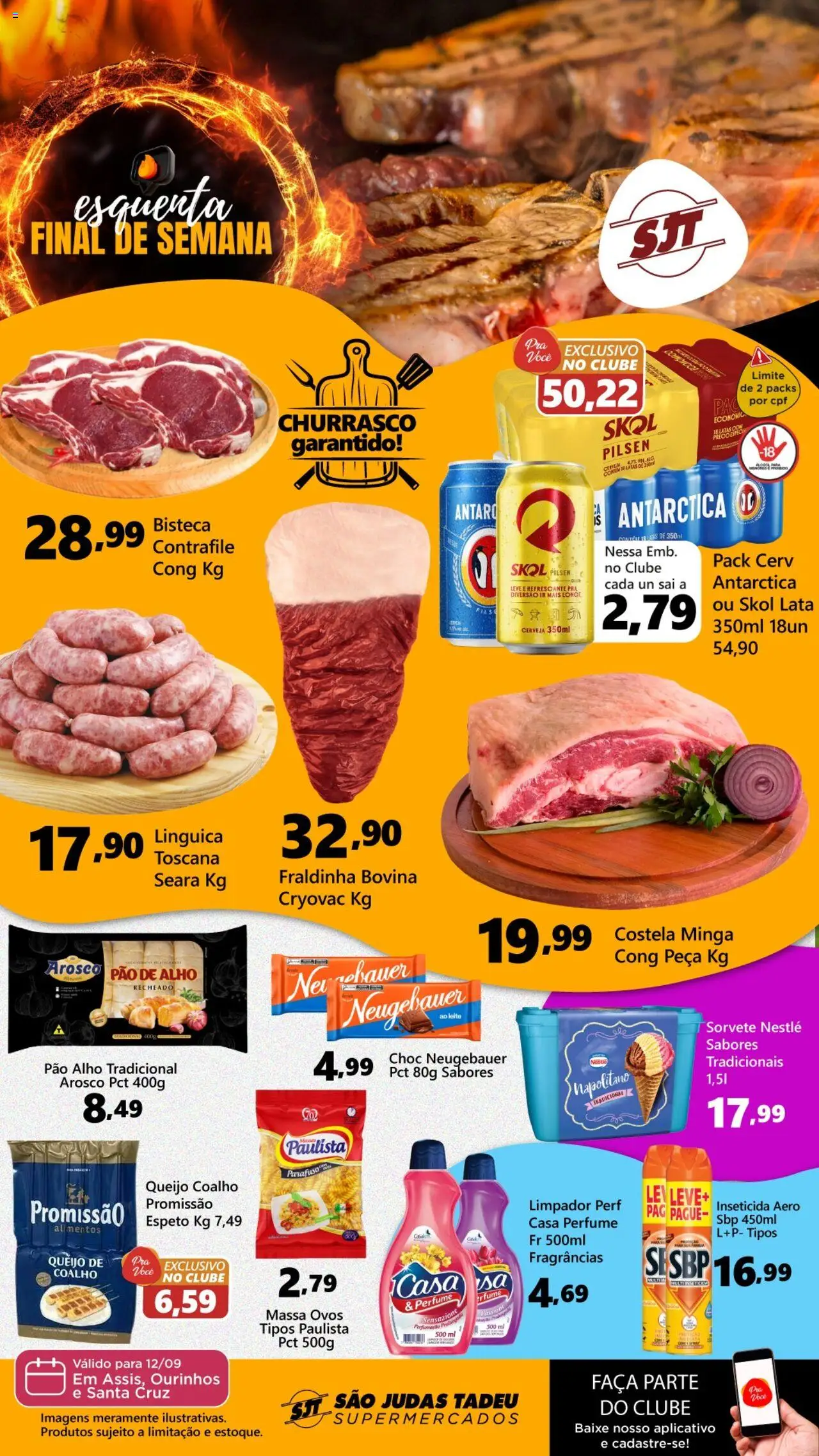 São Judas Tadeu Folheto - válido de 12.09.2025 | Página: 1 | Produtos: Fraldinha, Faca, Ovos, Massa