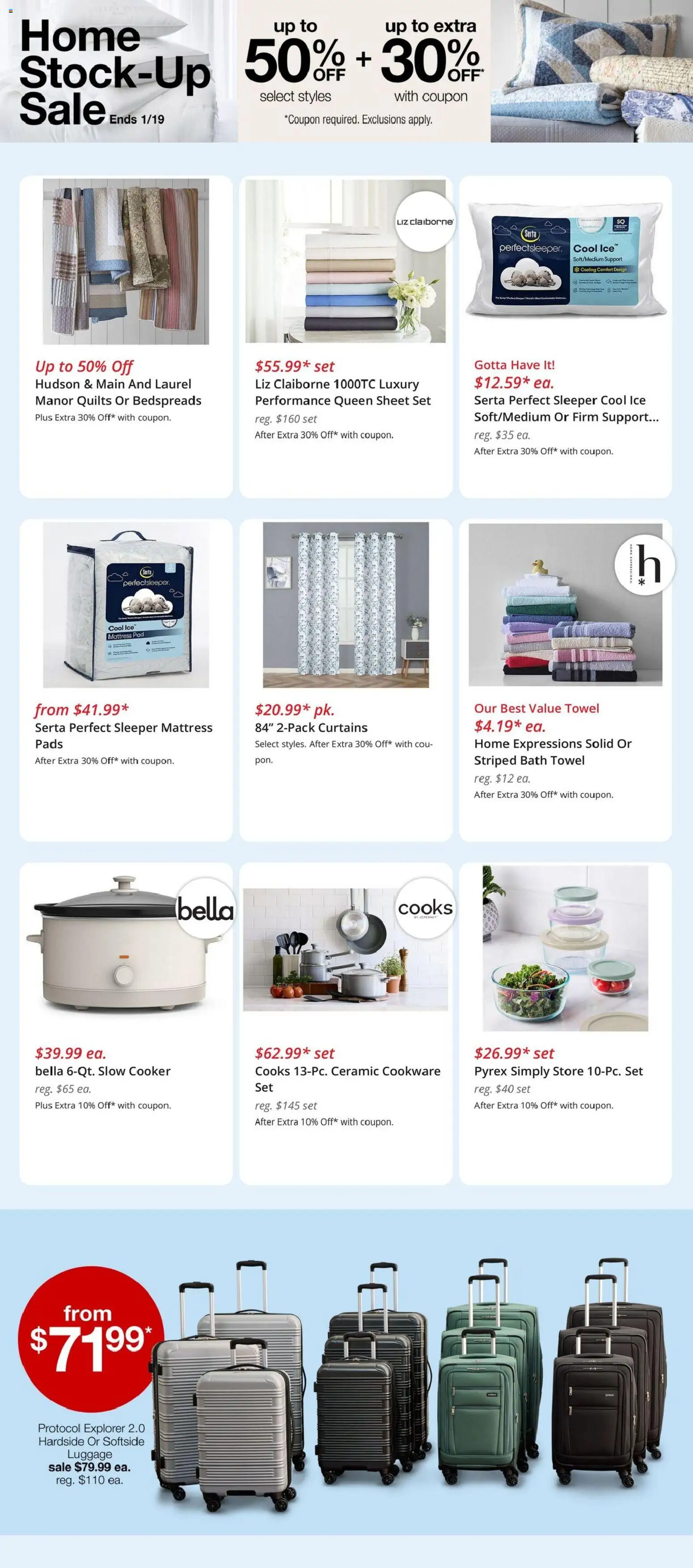 JCPenney Weekly Ad - valid from 29.12.2025 | Page: 7 | Products: Cooker, Mattress, Pads, Sheet