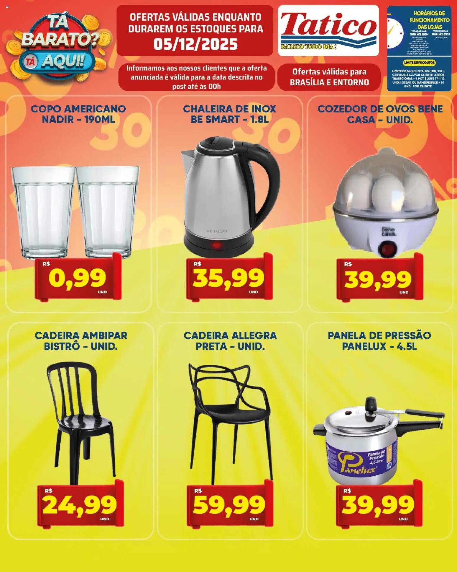 Tatico Folheto - válido de 05.12.2025 | Página: 17 | Produtos: Cadeira, Panela de pressão, Ovos, Cerveja