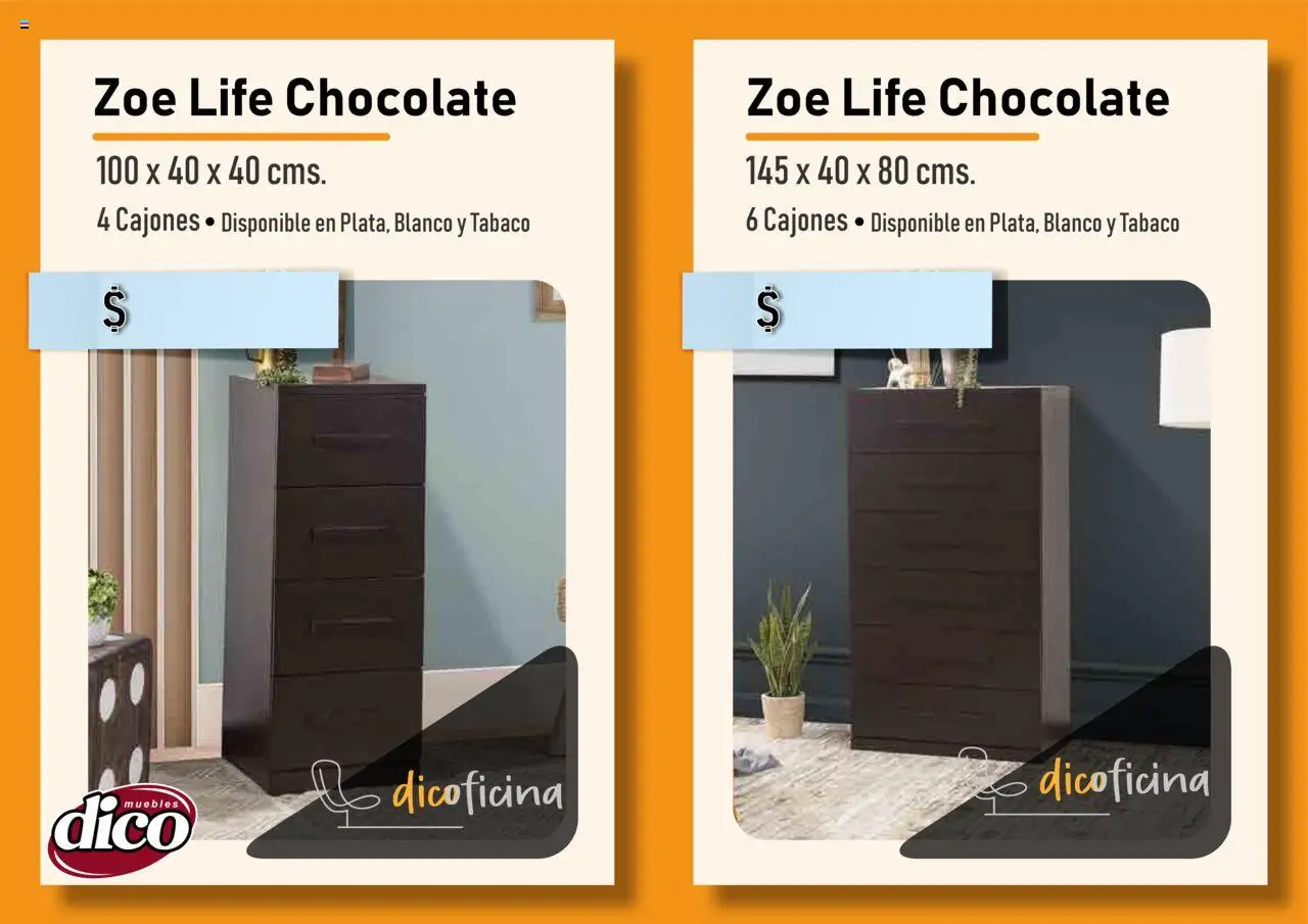 Nuevas ofertas de Muebles Dico válidas en toda la República Mexicana desde el 03.07.2025. ¡Encuentra las mejores ofertas en Muebles Dico catálogo Oficina! | Página: 26 | Productos: Chocolate