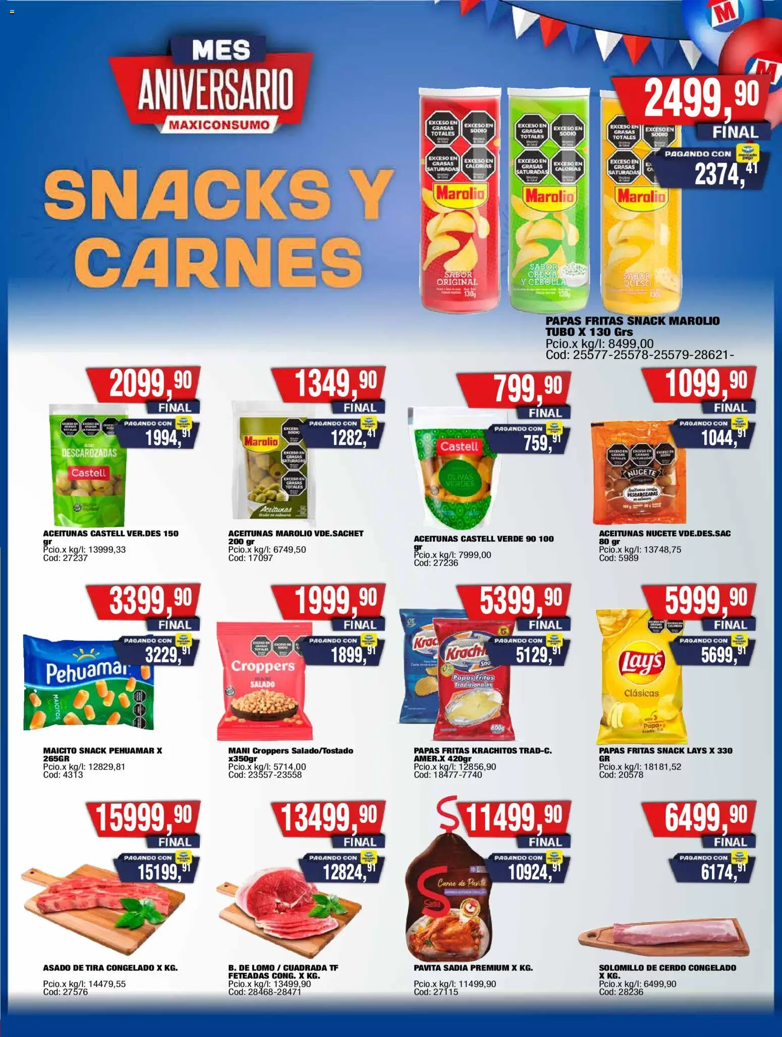 Maxiconsumo ofertas │ válido desde el 15.12.2025 | Página: 17 | Productos: Cebolla, Aceitunas, Mani, Crema