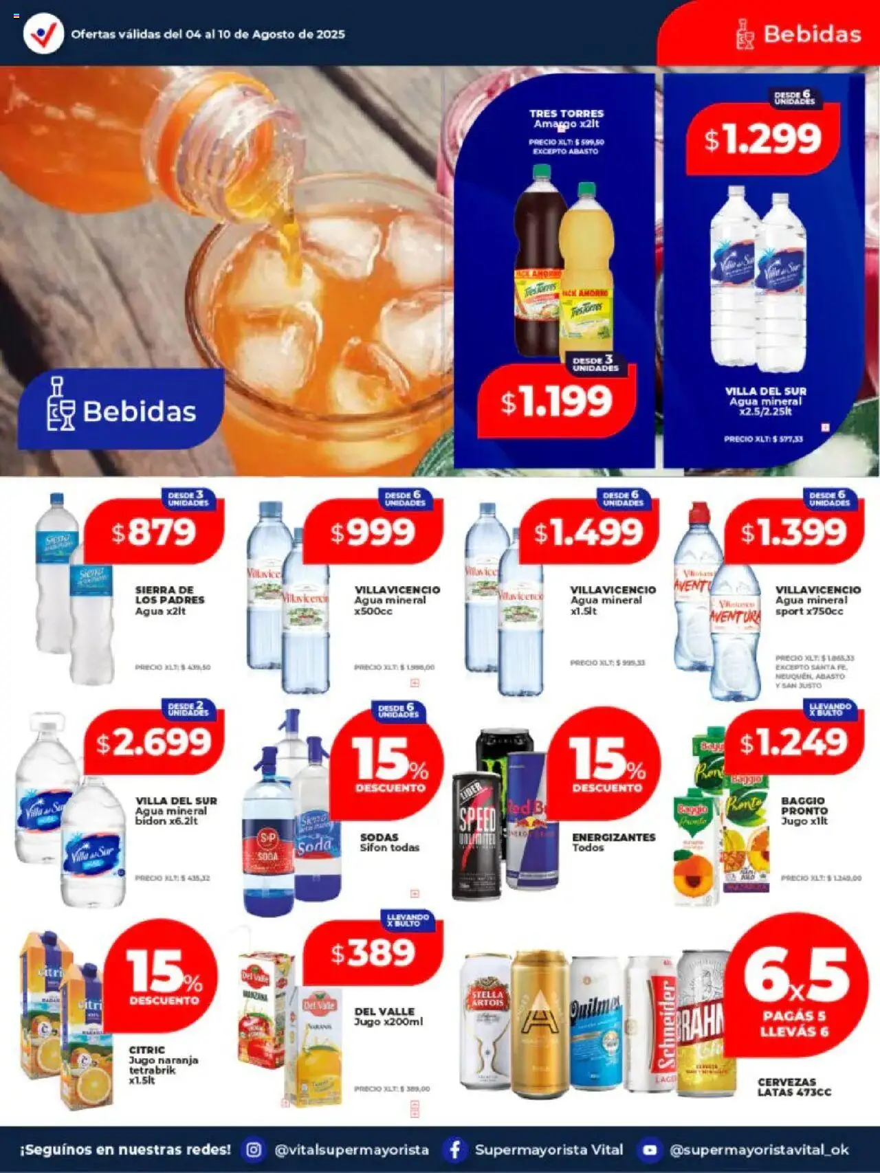 Vital - Ofertas │ válido desde el 04.08.2025 | Página: 13 | Productos: Bidón, Soda, Jugo, Sierra