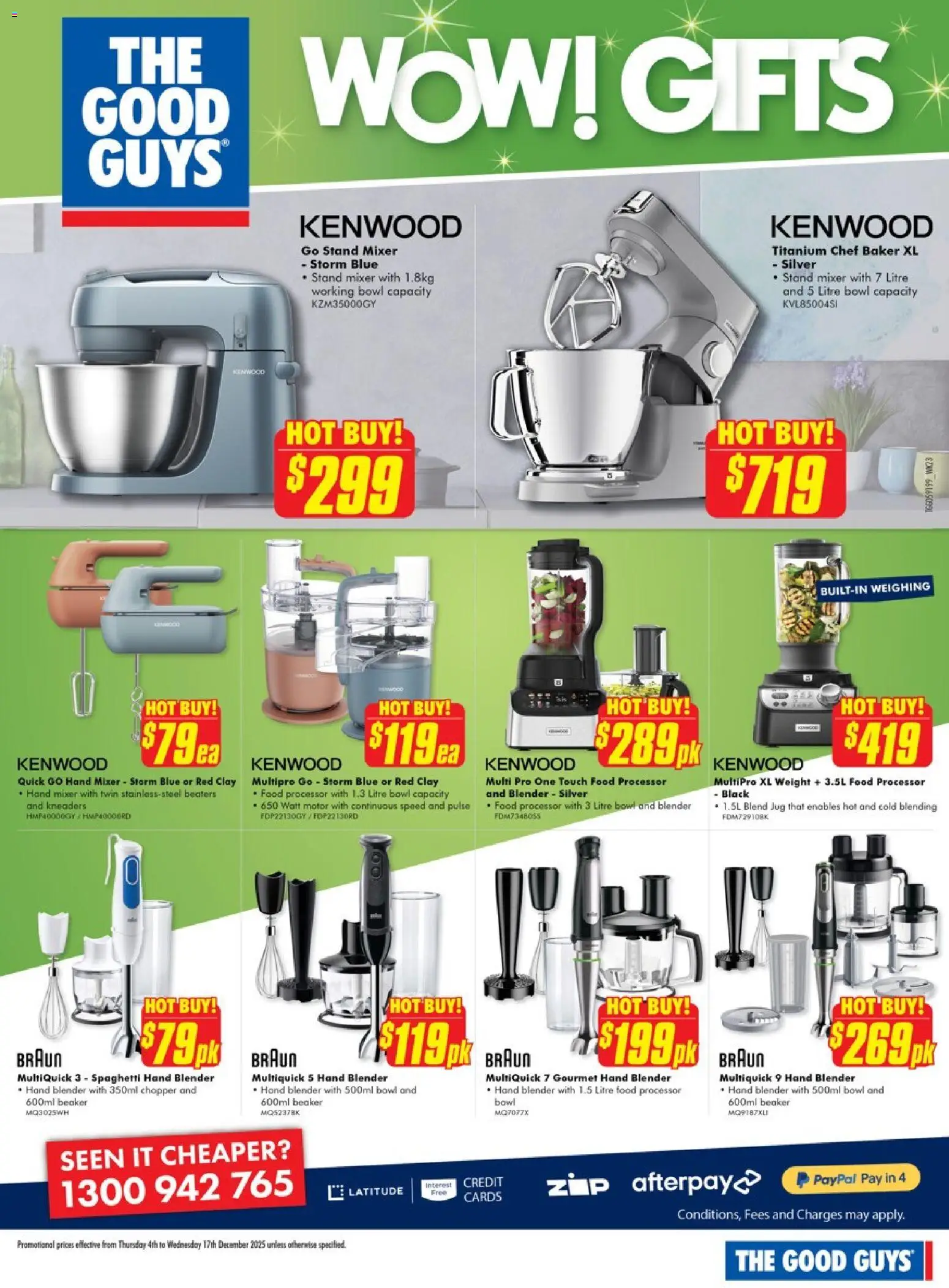 The Good Guys catalogue - valid from 03.12.2025 | Page: 9 | Products: Blender, Clay, Weight, Food processor