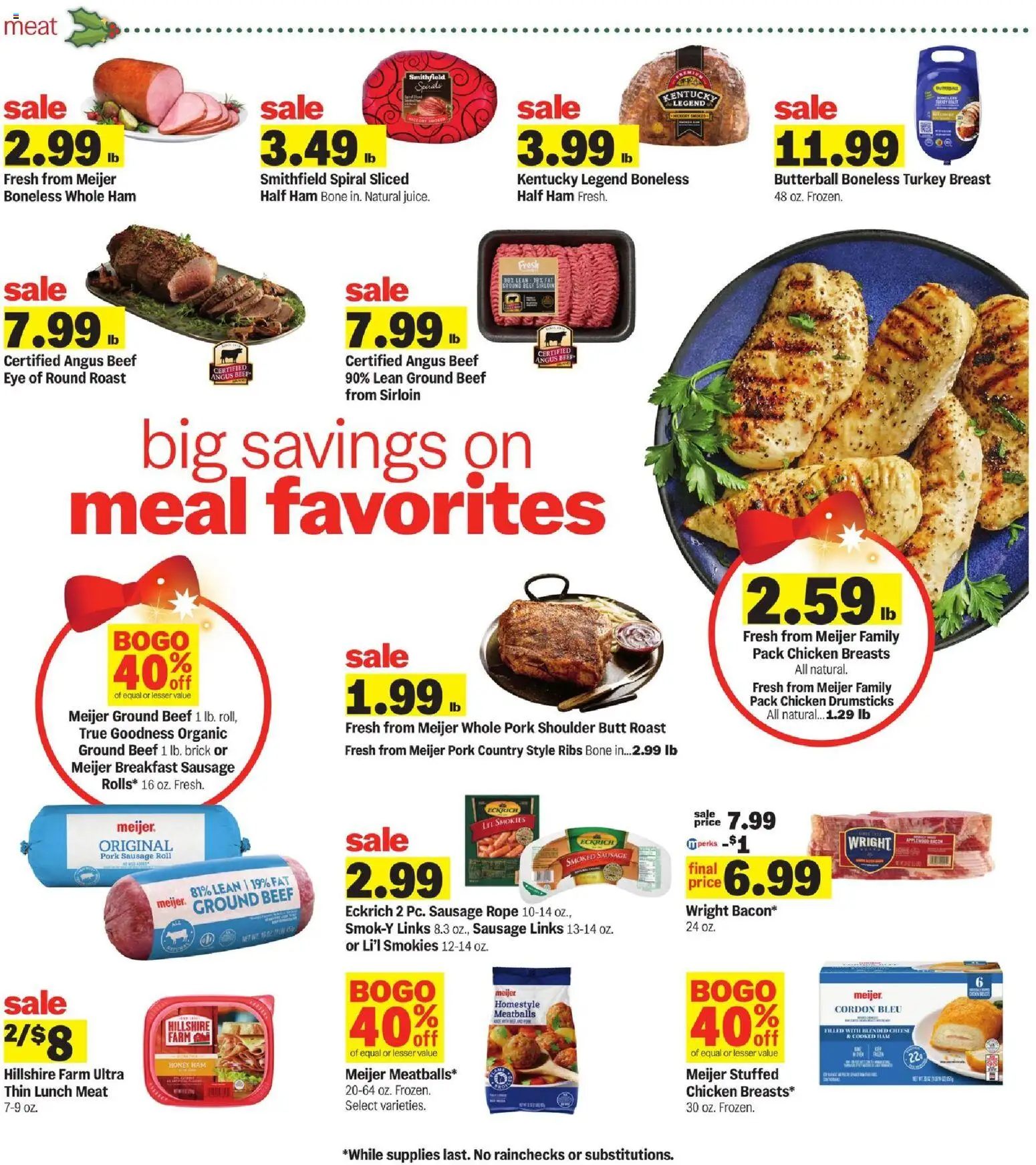Meijer Weekly Ad - MI - valid from 17.12.2025 | Page: 5 | Products: Ham, Pork, Beef, Sausage