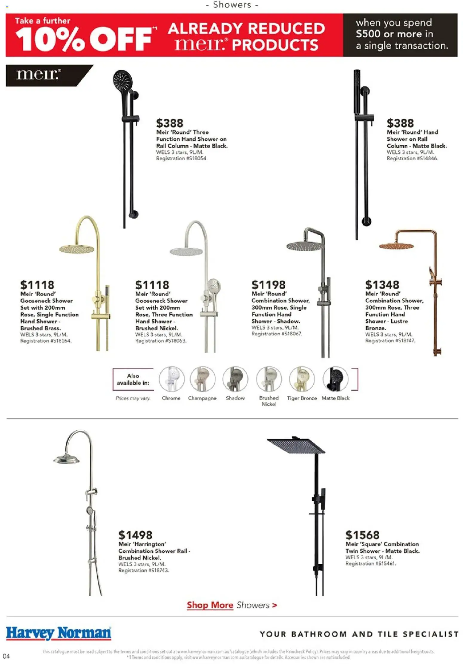 Harvey Norman catalogue - valid from 04.11.2025 | Page: 4 | Products: Shower, Accessories, Bathroom