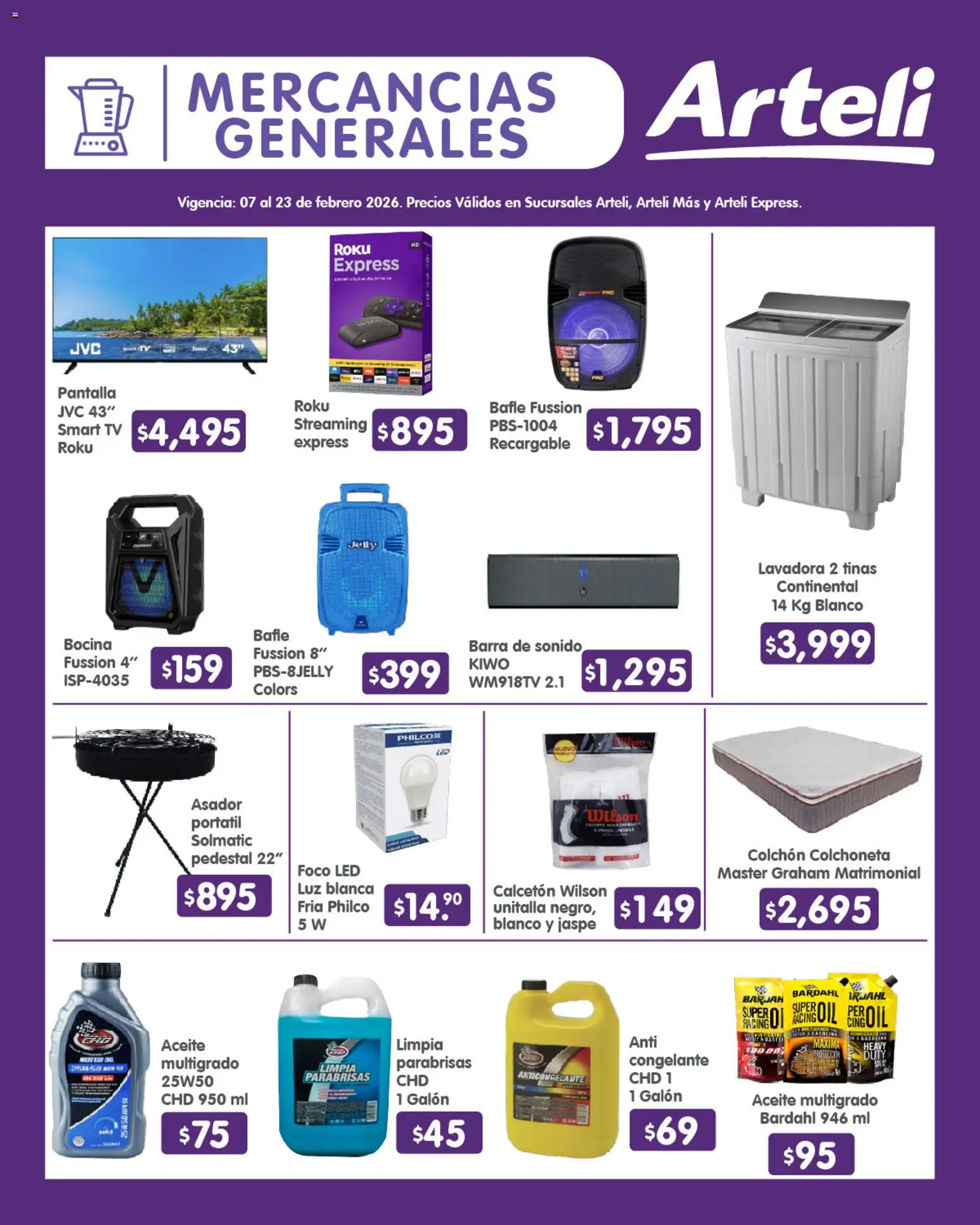 Nuevas ofertas de Arteli válidas en toda la República Mexicana desde el 07.02.2026. ¡Encuentra las mejores ofertas en Arteli folleto Quincenal! | Página: 16