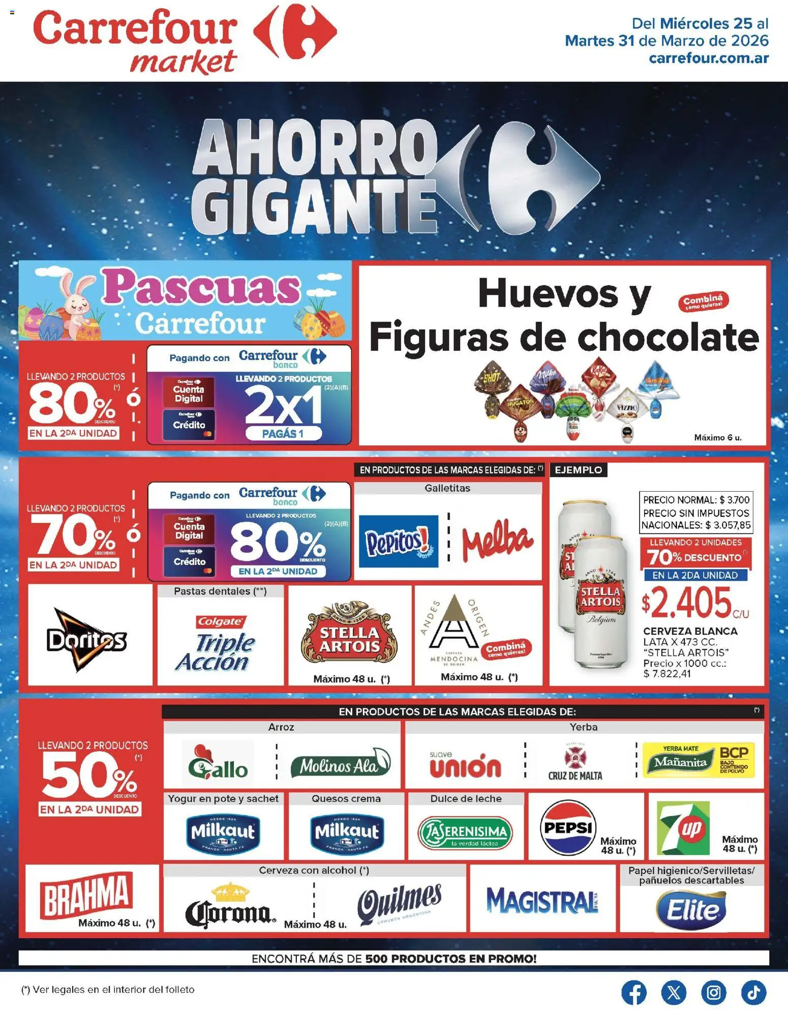 Carrefour Market catálogo │ válido desde el 25.03.2026 | Página: 1 | Productos: Mate, Galletitas, Leche, Crema