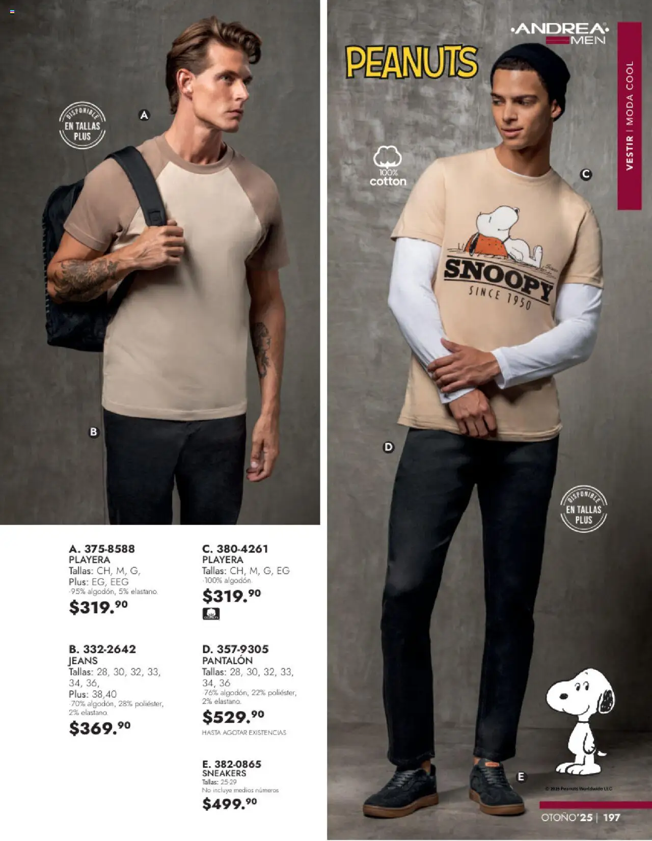 Nuevas ofertas de Andrea válidas en toda la República Mexicana desde el 24.08.2025. ¡Encuentra las mejores ofertas en Andrea - Catálogo Vestir Caballero! | Página: 35 | Productos: Playera