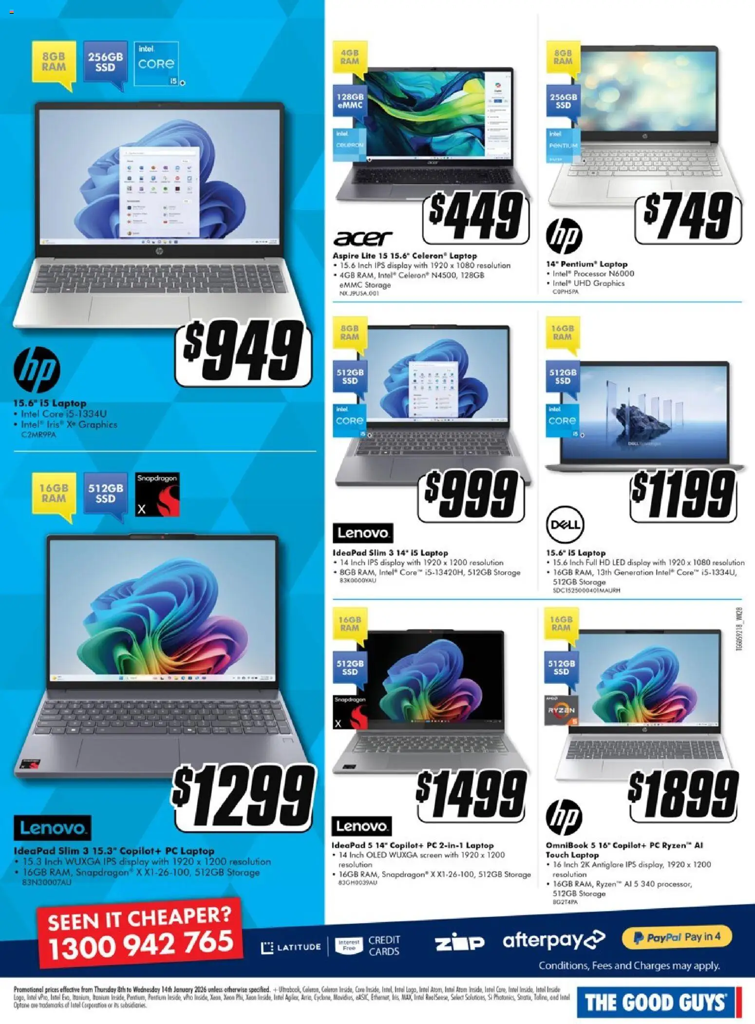 The Good Guys catalogue - valid from 07.01.2026 | Page: 3 | Products: Pc, Laptop, Screen