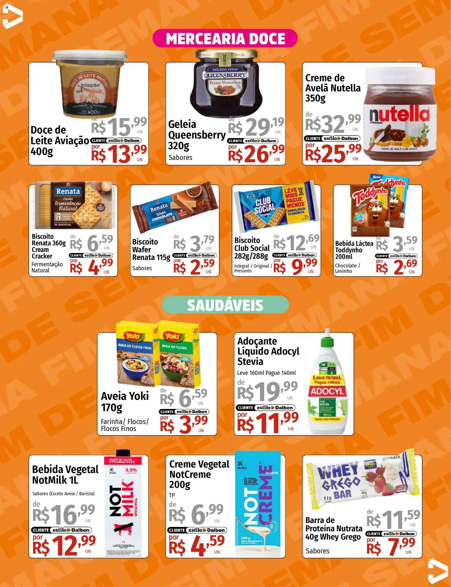 Supermercado Dalben Folheto - válido de 14.11.2025 | Página: 6 | Produtos: Stevia, Geleia, Cálcio, Creme