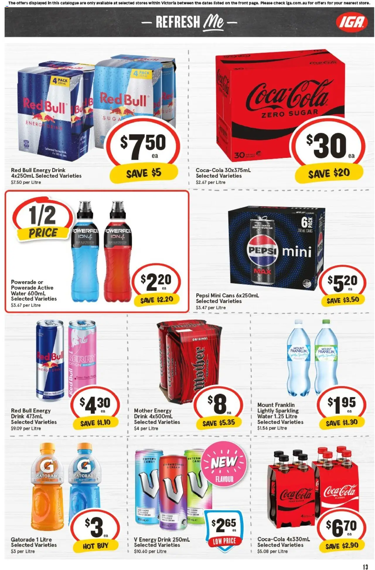 IGA catalogue - valid from 08.10.2025 | Page: 16 | Products: Milk, Lollies, Cream, Fruits