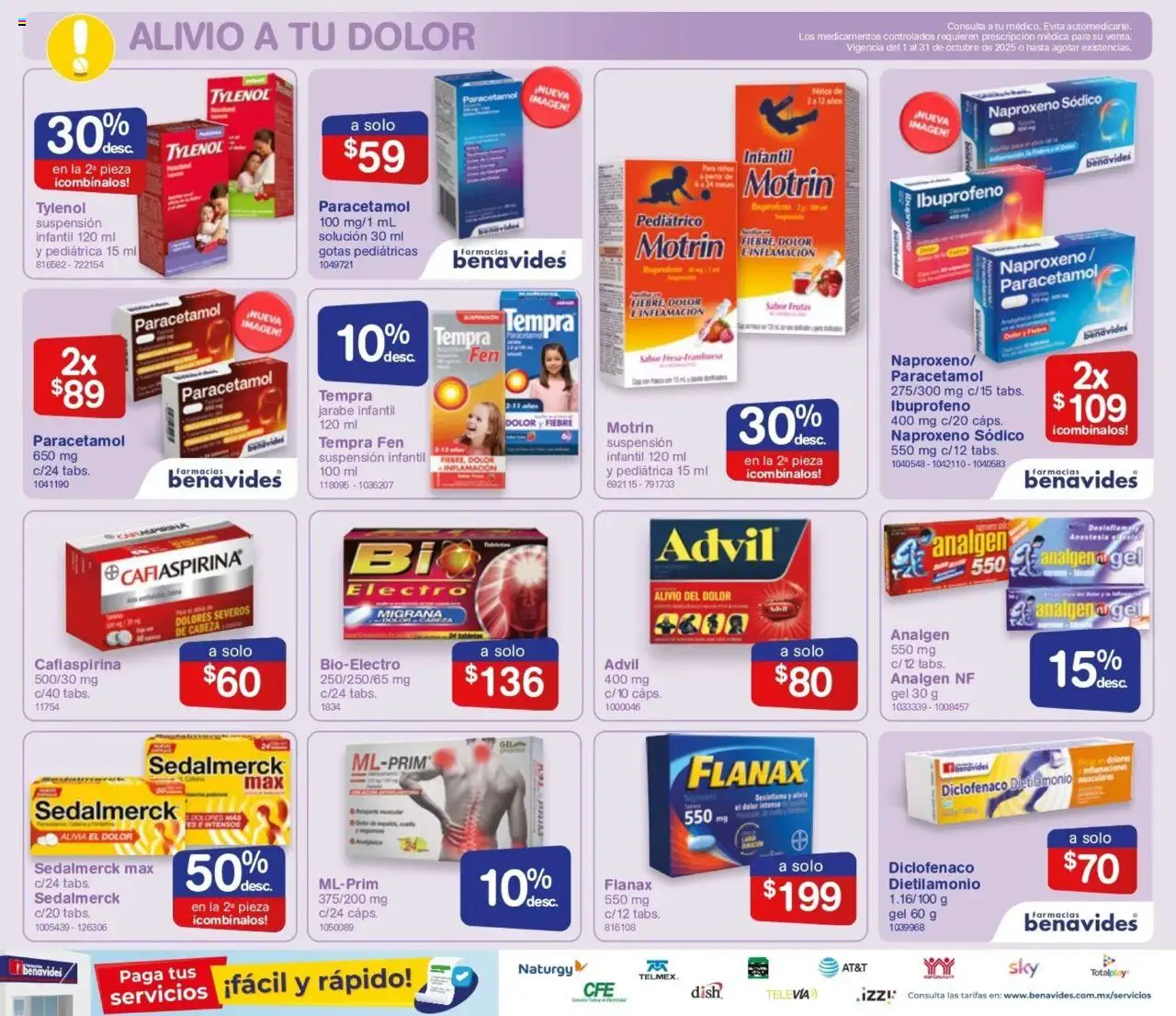 Nuevas ofertas de Farmacia Benavides válidas en toda la República Mexicana desde el 01.10.2025. ¡Encuentra las mejores ofertas en Farmacia Benavides - Catálogo! | Página: 10