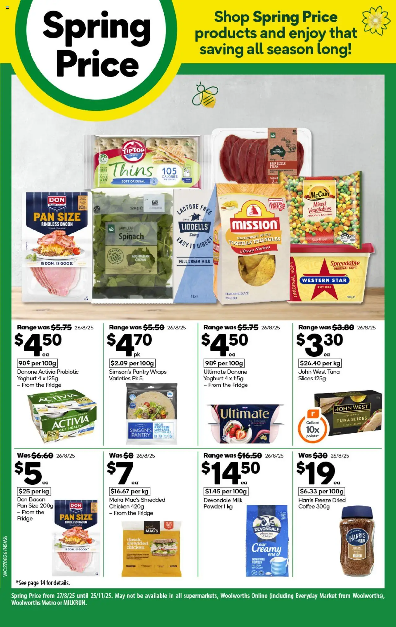 Woolworths catalogue - valid from 27.08.2025 | Page: 6 | Products: Dairy, Yoghurt, Beef, Tuna