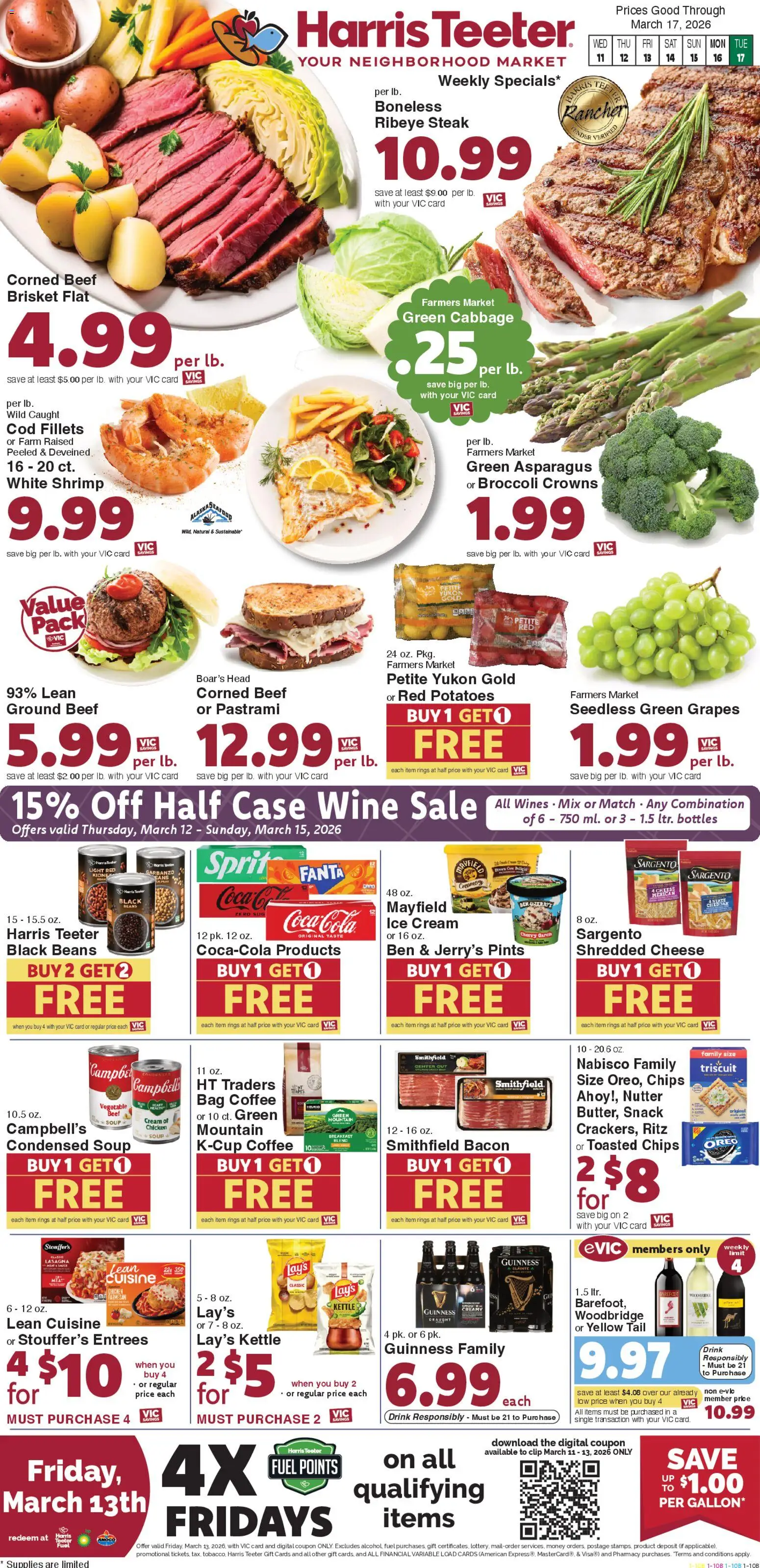 Harris Teeter Weekly Ad - NC - valid from 11.03.2026 | Page: 1 | Products: Cheese, Coffee, Chips, Bag