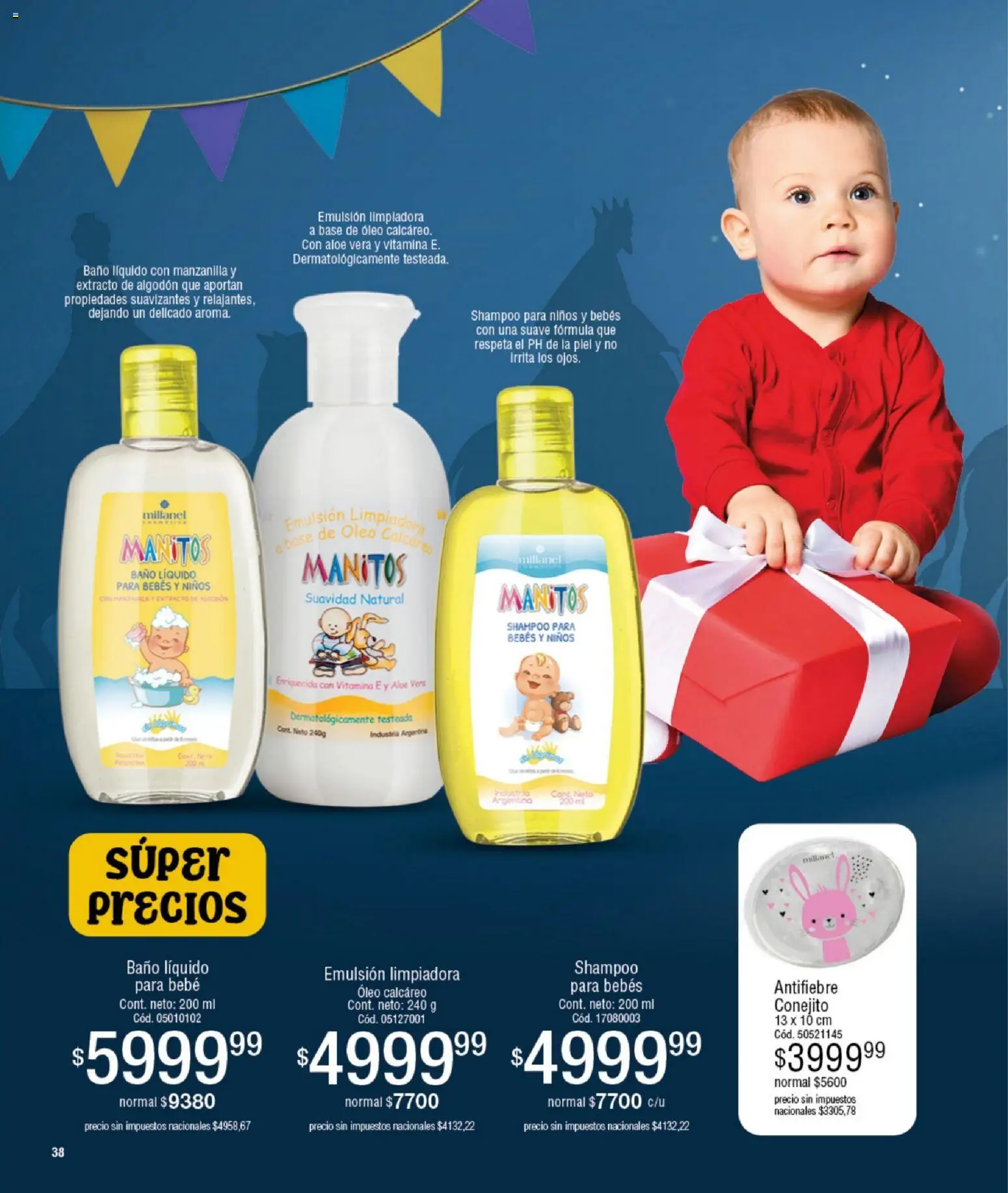 Millanel - Catálogo │ válido desde el 08.12.2025 | Página: 38 | Productos: Algodón, Baño, Shampoo, Emulsión