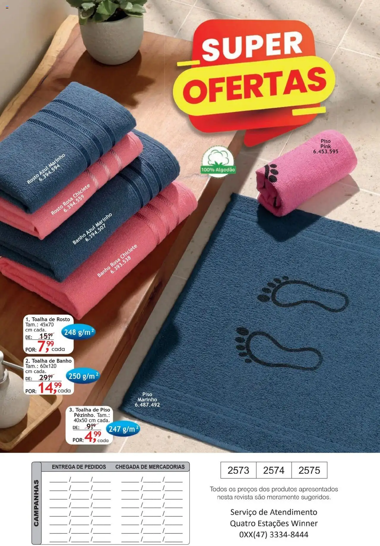 Quatro Estações Folheto - válido de 01.10.2025 | Página: 100 | Produtos: Piso, Revista, Toalha de banho, Chiclete