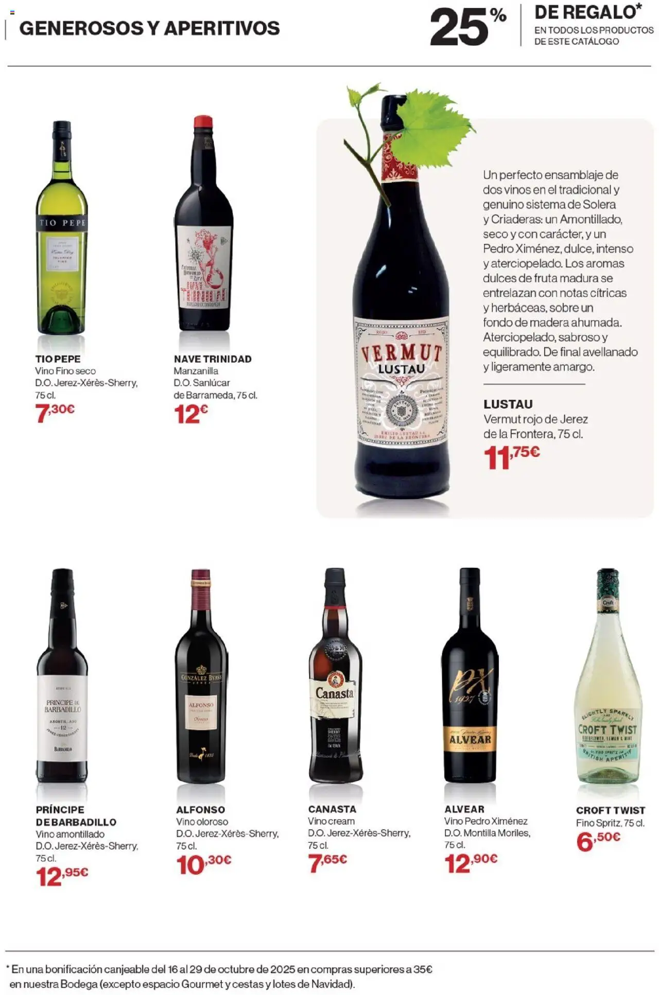 Nuevas ofertas de El Corte Inglés válidas en toda la República Mexicana desde el 02.10.2025. ¡Encuentra las mejores ofertas en El Corte Inglés - Catálogo La Bodega! | Página: 29 | Productos: Dulces, Vino, Canasta, Sobre