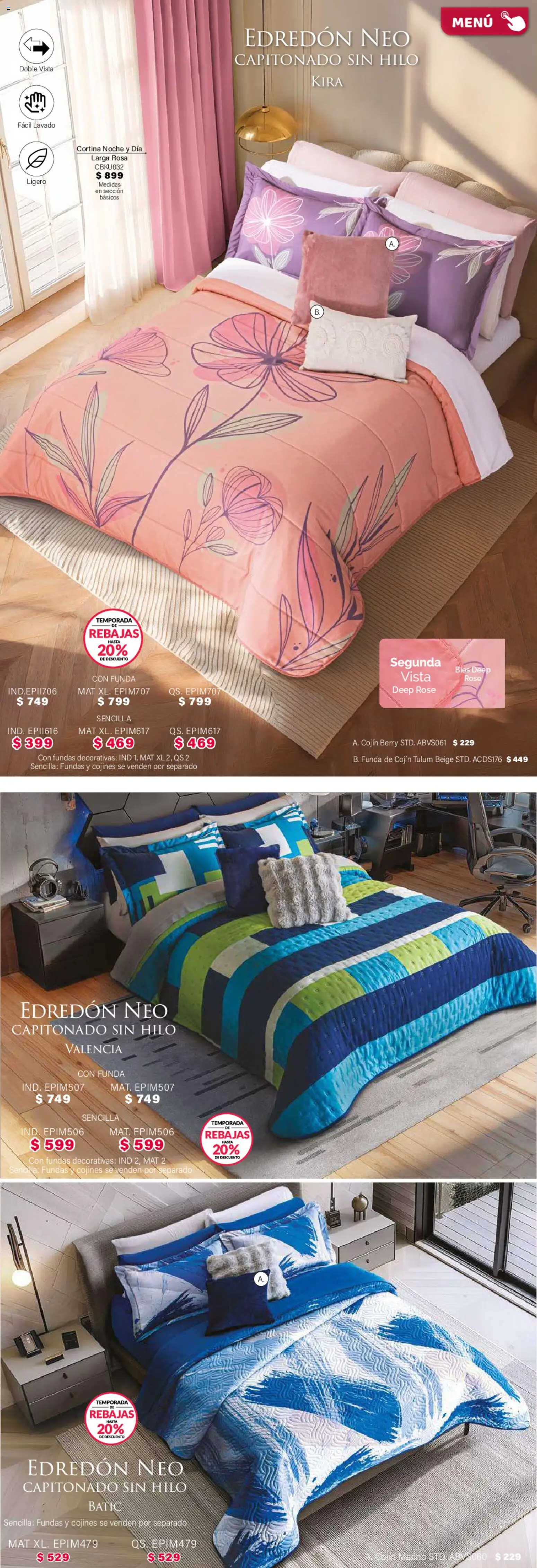 Nuevas ofertas de Colchas Concord válidas en toda la República Mexicana desde el 01.02.2026. ¡Encuentra las mejores ofertas en Colchas Concord catálogo! | Página: 50 | Productos: Funda